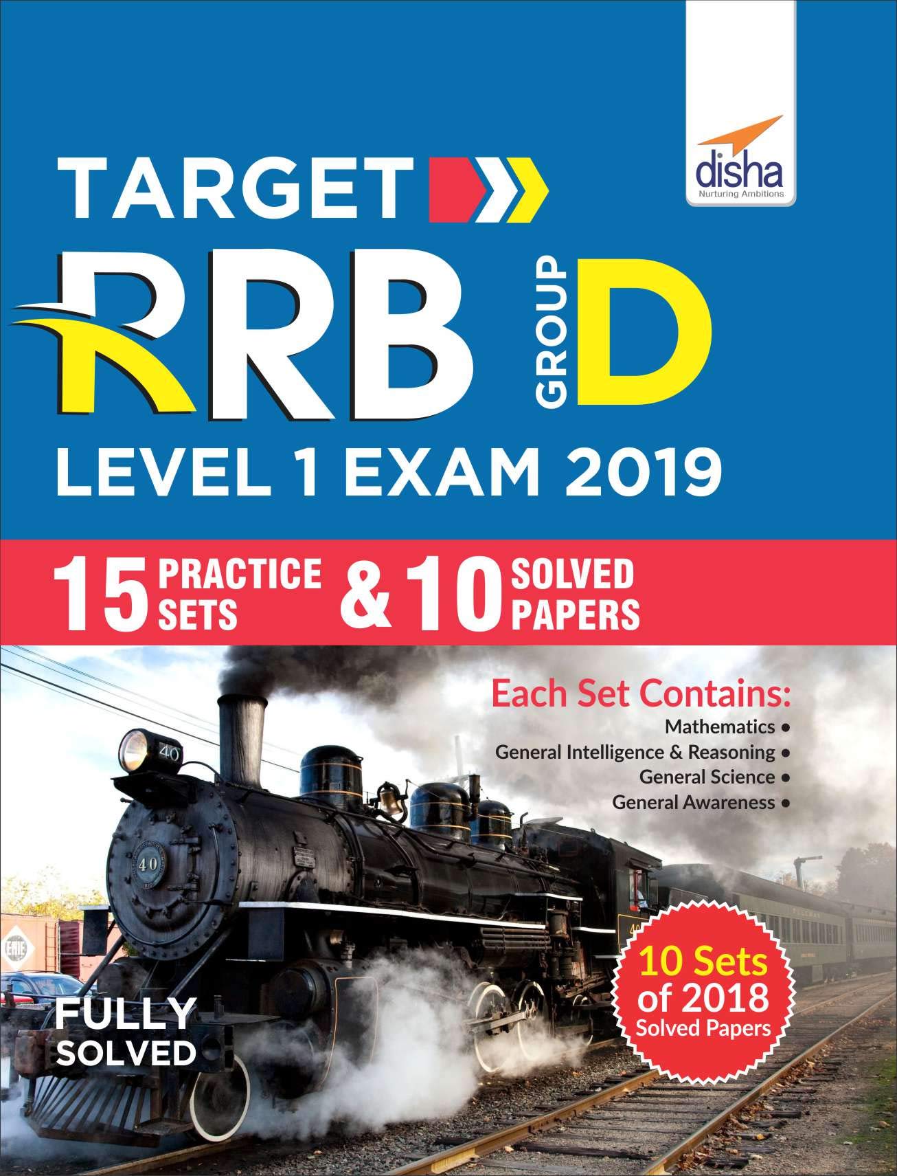 Target Rrb Group D Level I Exam 2019  15 Practice Sets & 10 Solved Papers