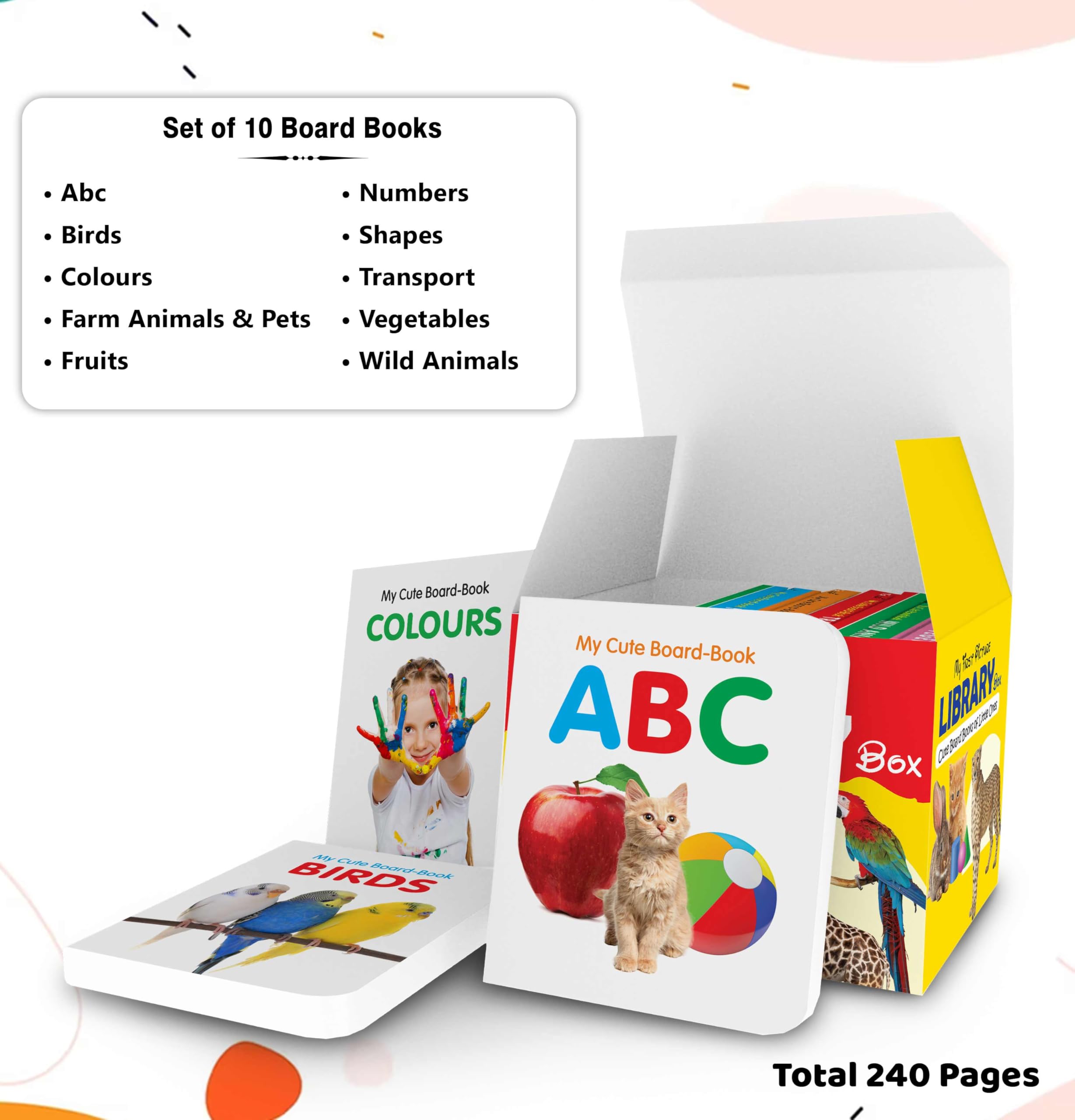 My First All in One Picture Library Box (Yellow Edition) : set of 10 books