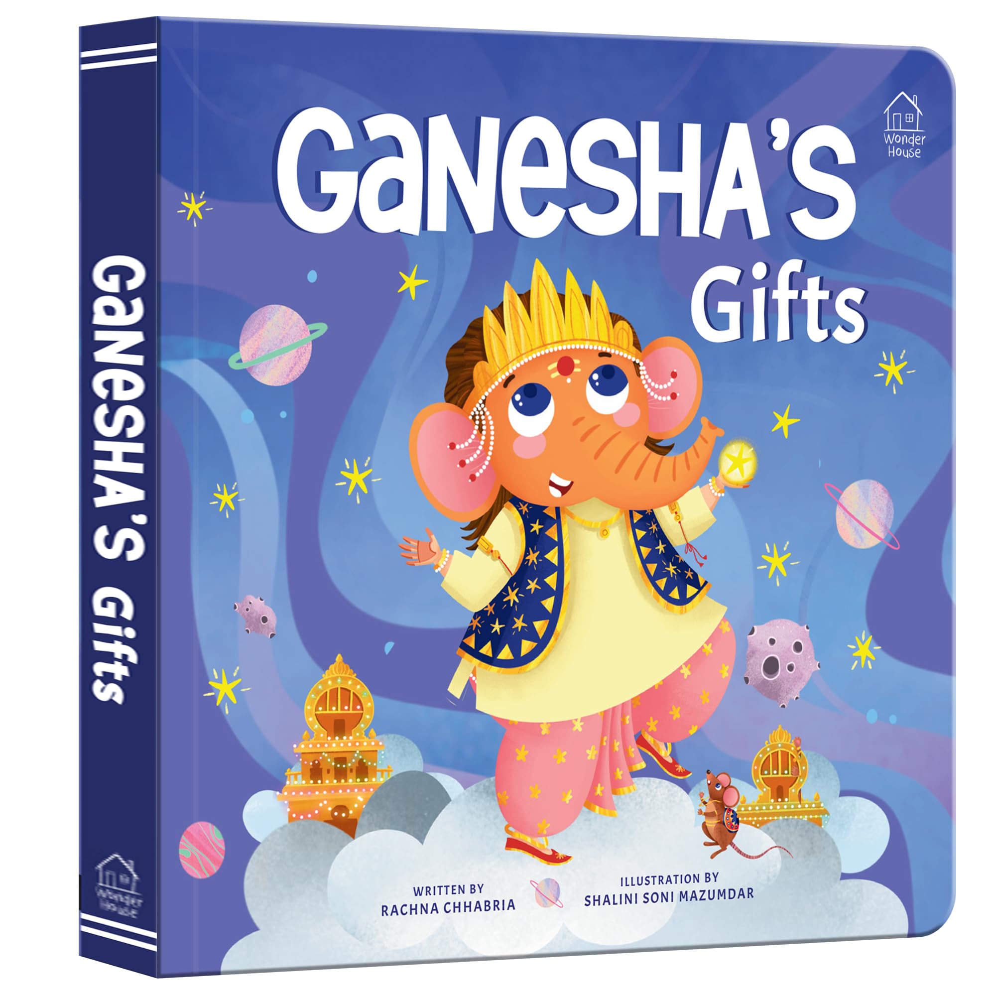 Ganeshas Gifts  Illustrated Board Book for Kids: A Whimsical Tale of Mischief, Responsibility & Blessings | FullColor Story to