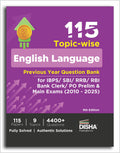 Old Edition  115 TopicWise English Language Previous Year Question Bank For Ibps/ Sbi/ Rrb/ Rbi Bank Clerk/ Po Prelim & Main E