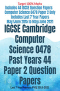 IGCSE Cambridge Computer Science 0478 Past Years 44 Paper 2 Question Papers : Last 7 Year Previous PYQ 20152021