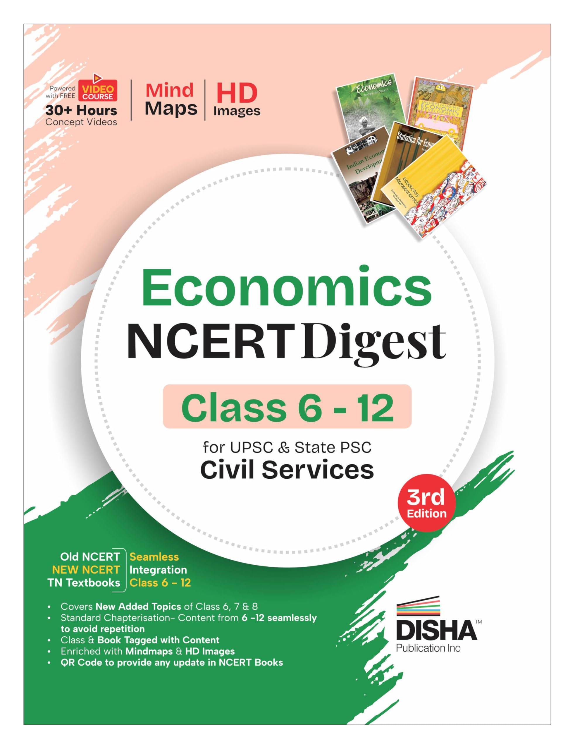 Disha Economics NCERT Digest (Class 6  12) for UPSC & State PSC Civil Services 3rd Edition | New Syllabus for Class 6  8 | Old