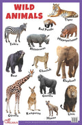 Wild Animals  Thick Laminated Primary Chart