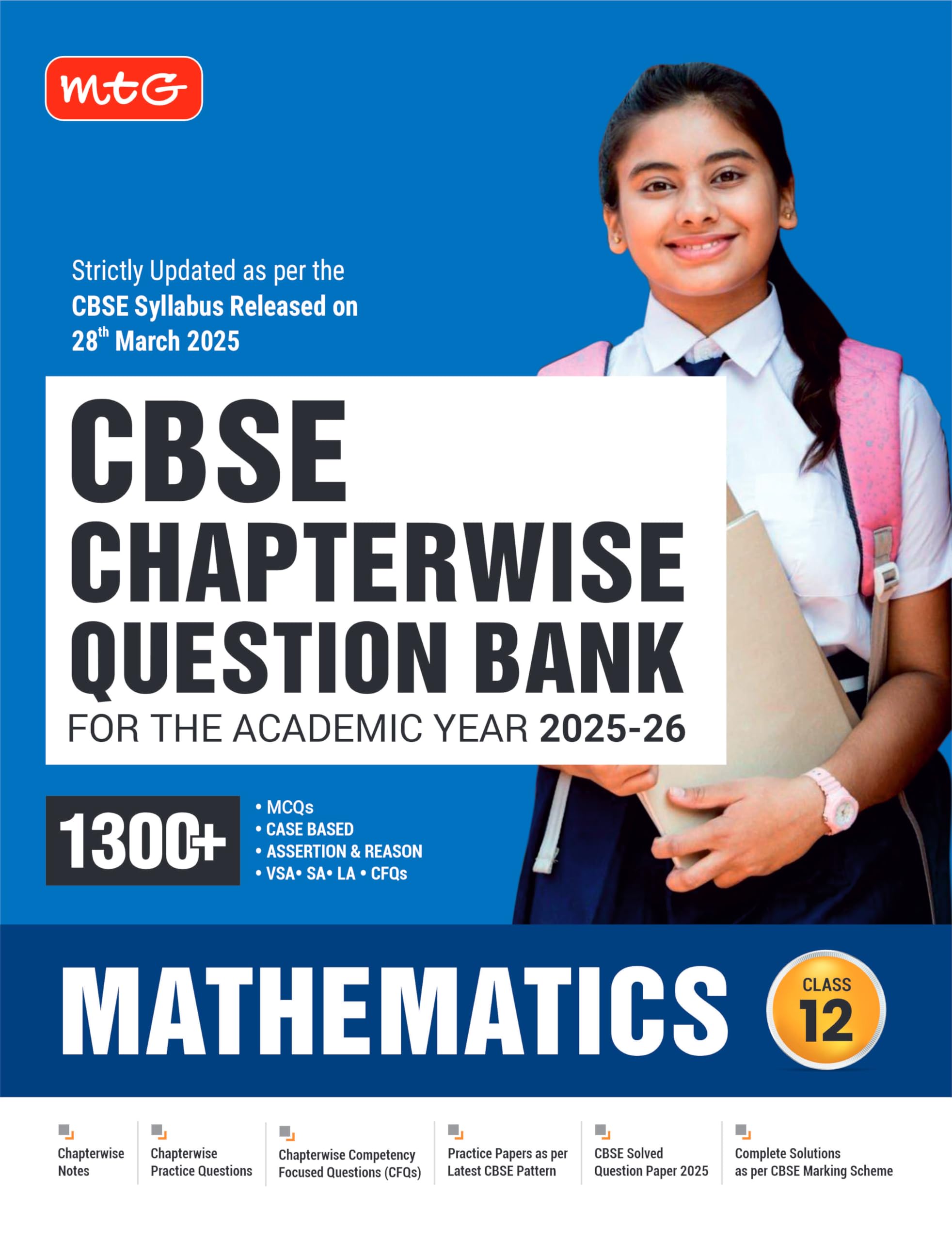 Mtg Cbse Chapterwise Question Bank Class 12 Mathematics For 2026 Board Exam | As Per Latest Cbse Syllabus Released On 28 March 2