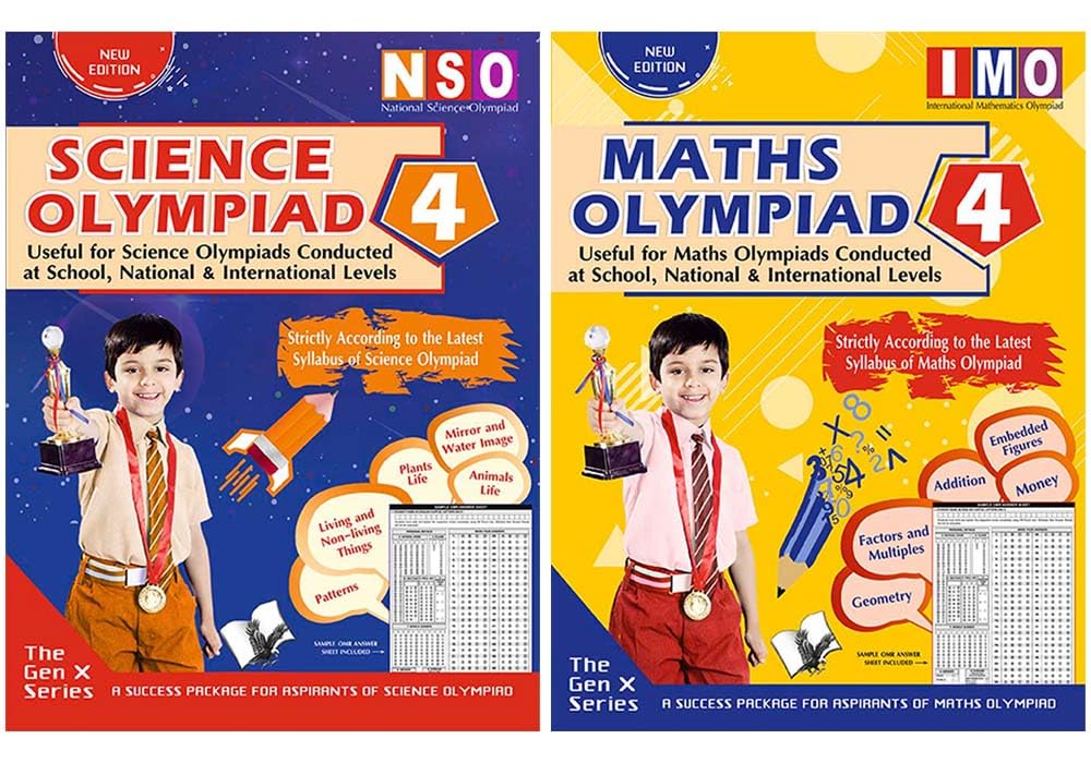 V&S Publishers Dual Pack IMONSO (Mathematics & Science) Olympiad Guidebooks Combo Class  4 (Set of 2 Books)