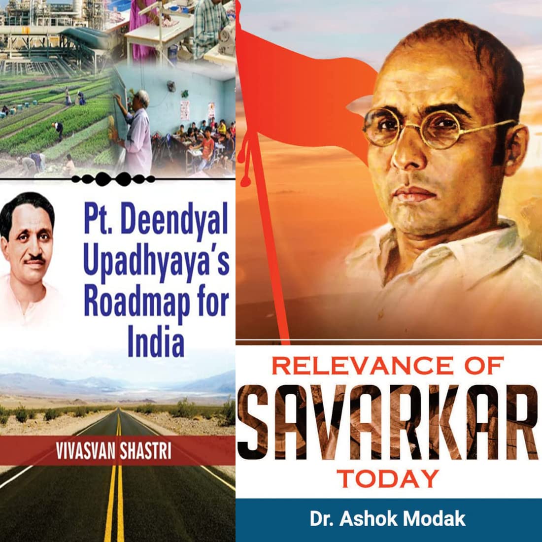 Popular Books of Famous Indian Personalities (Pt. Deendayal Upadhyayas Roadmap for India/ Relevance of Savarkar Today) Set of 