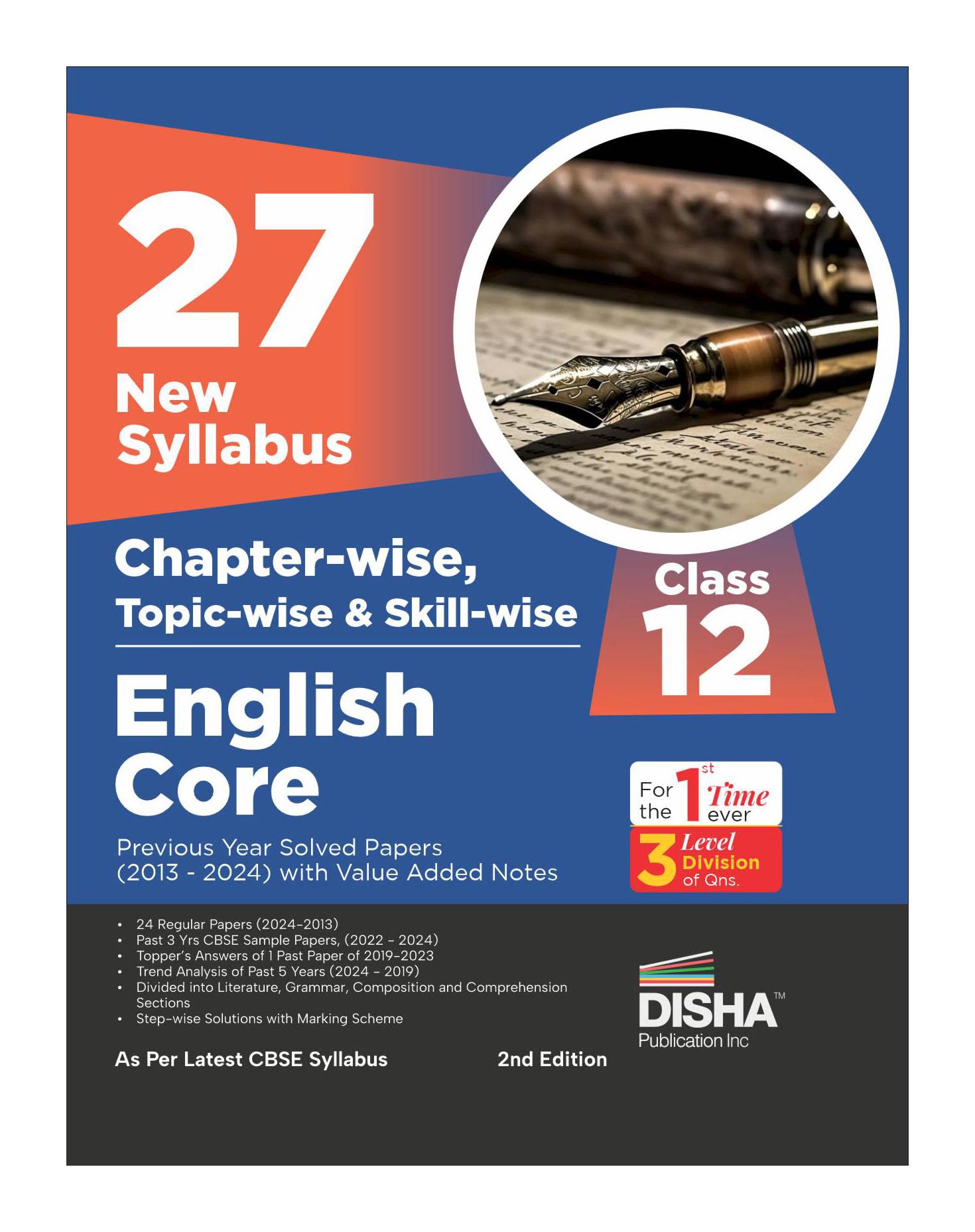 27 New Syllabus ChapterWise, TopicWise & SkillWise Cbse Class 12 English Core Previous Year Solved Papers (2013  2024) With 