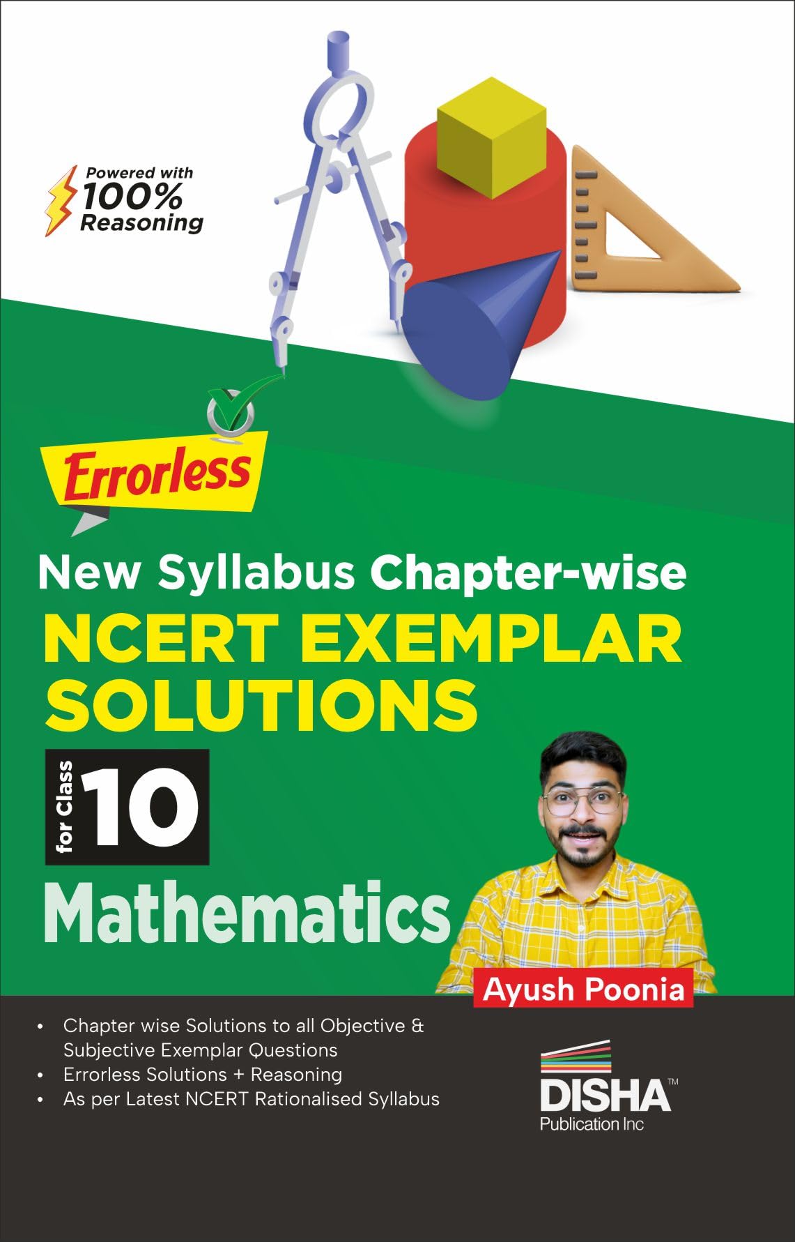 Disha Errorless New Syllabus ChapterWise Ncert Exemplar Solutions For Class 10 Mathematics Edition 2Nd | 100% Reasoning