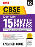 MTG CBSE Class 12 ScoreMore 15 Sample Papers English Core Book For 2025 Board Exam | Detailed Solutions of Each Chapter | Based 