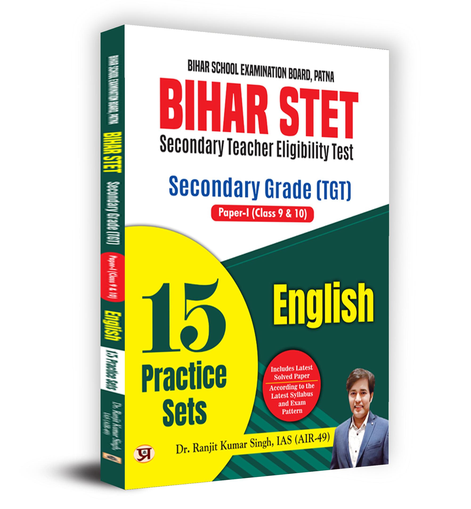 Bihar STET Secondary Teacher Eligibility Test | Secondary Grade (TGT) PaperI (Class 9 & 10) English 15 Practice Sets Book