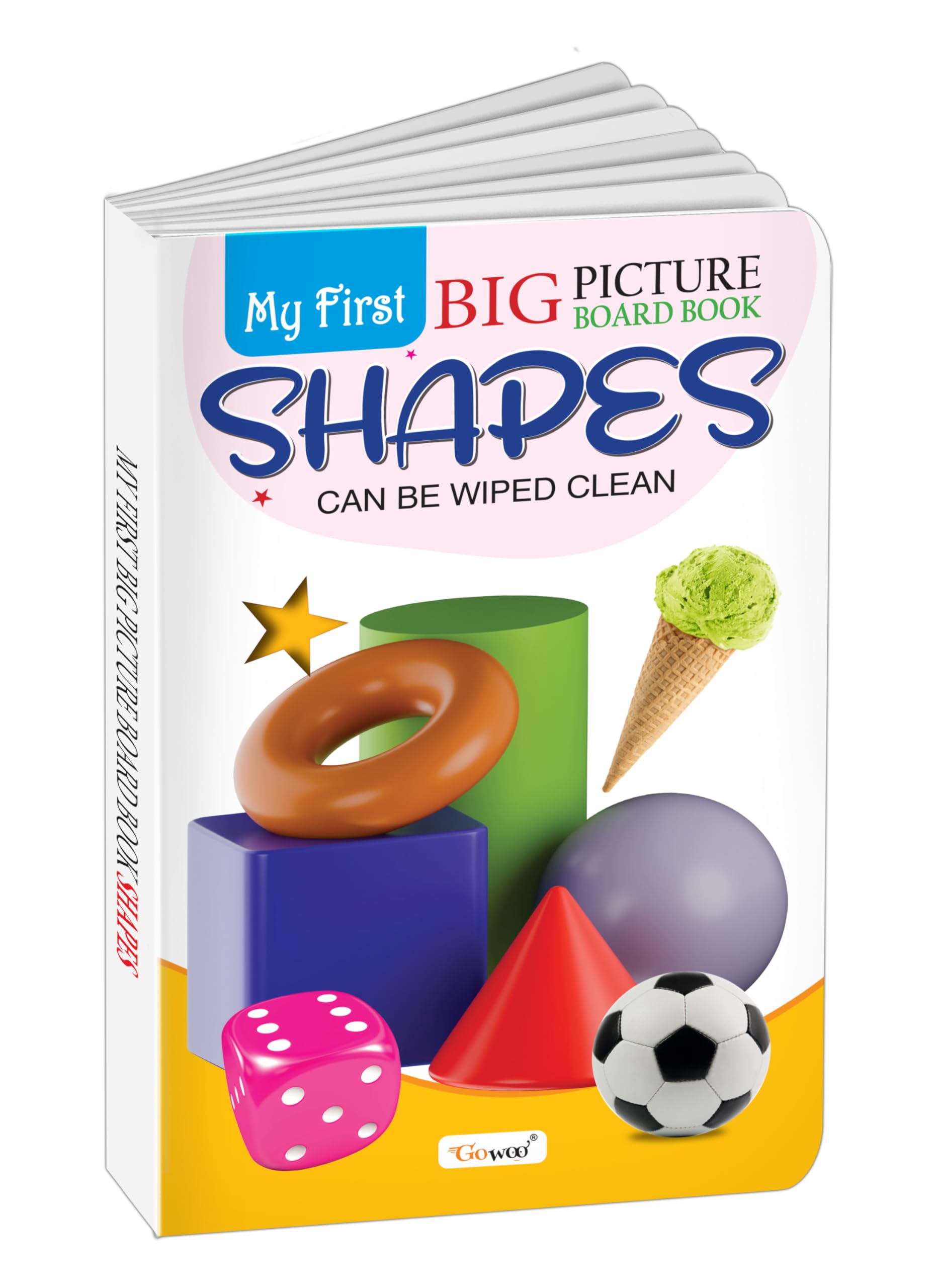 My First Big Picture Board Book Shapes : Montessori board book for kids, Engaging picture board books, Early learning board book