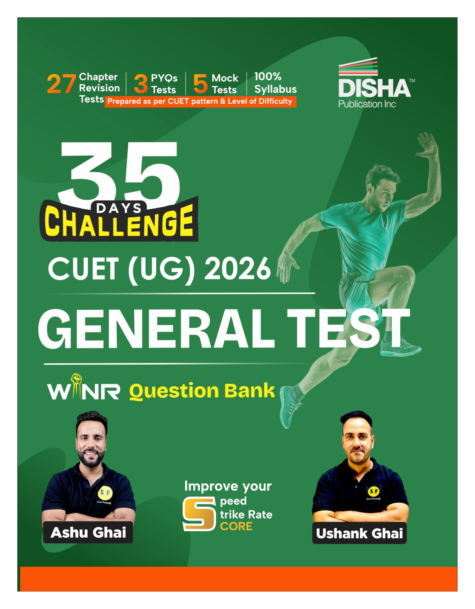 Disha 35 Days Challenge Cuet (Ug) 2026 General Test Question Bank Winr By Ashu Ghai & Ushank Ghai | Pyqs & Practice Question Ban