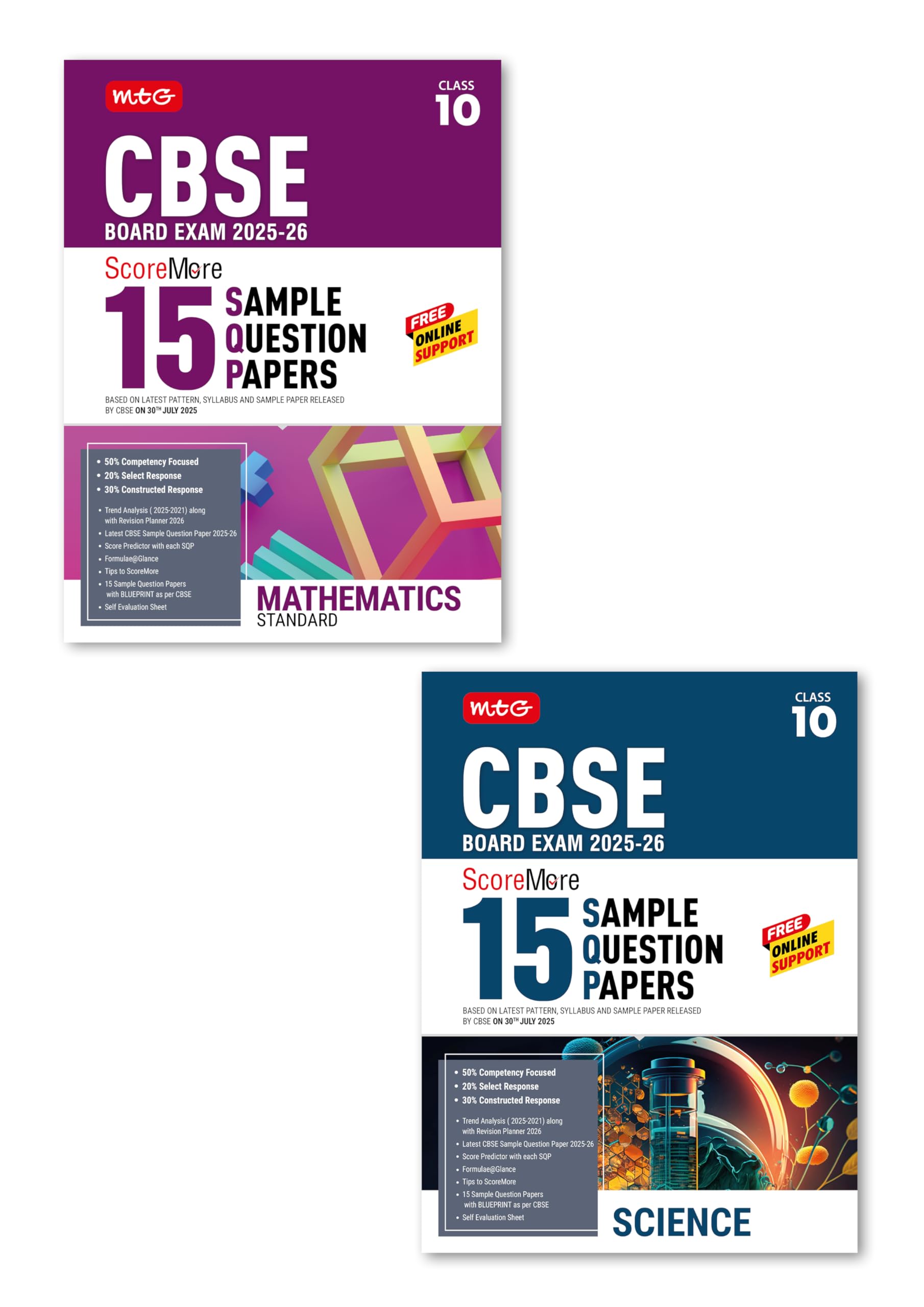 MTG CBSE Class 10 ScoreMore 15 Sample Papers Science & Mathematics Standard Books For 20252026 Board Exam (Set of 2) | Chapter