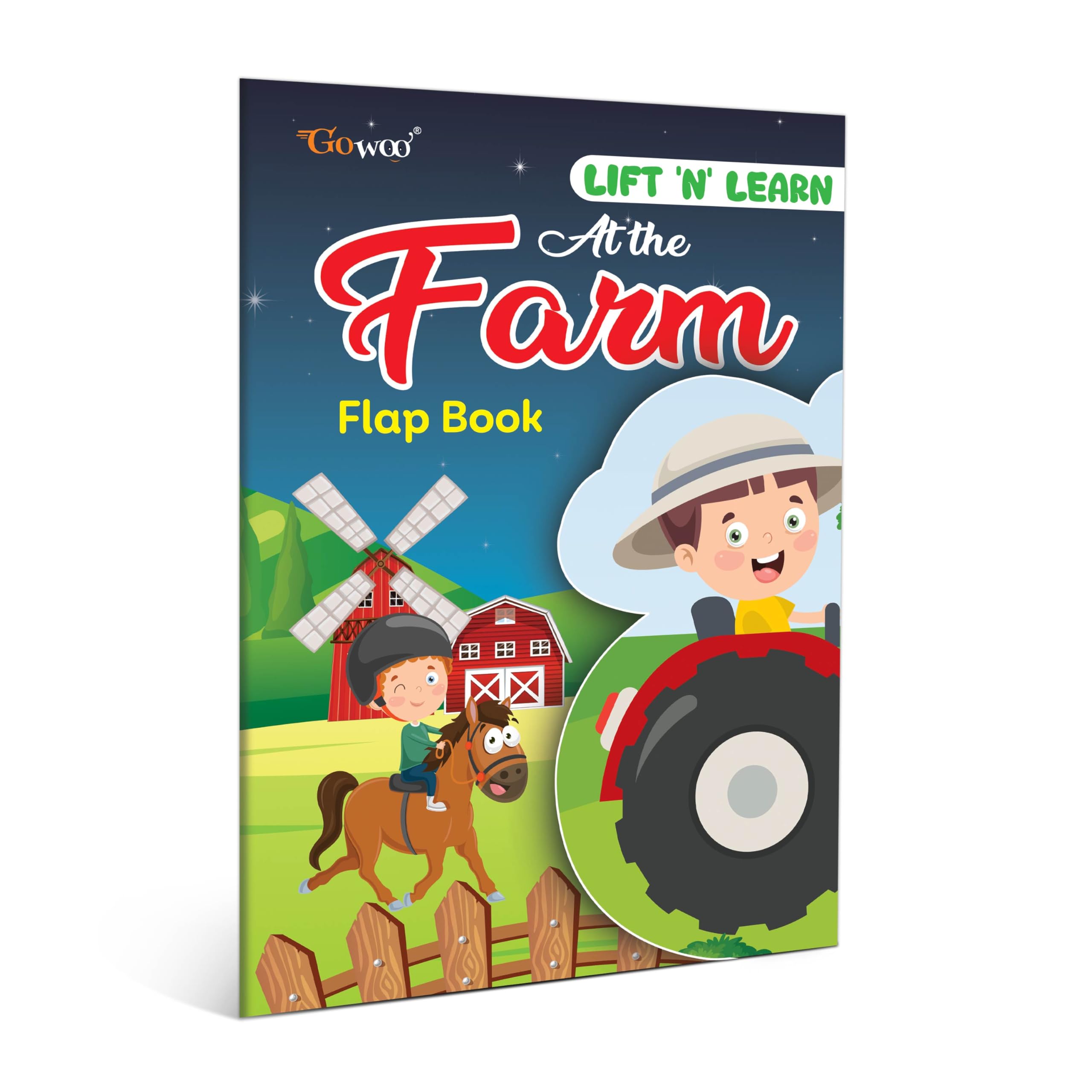 At the Farm Flap Book: Lift The Flap Book for Kids Age 312 Years, Featuring Bright and Colourful Pictures  Early Learning Book