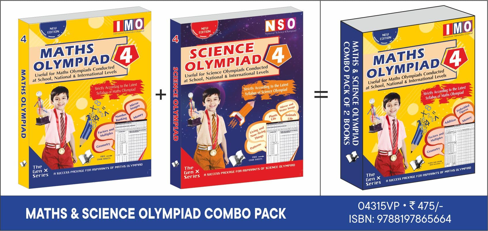 Math+Science Value Pack Class 4 (2 Book Set)