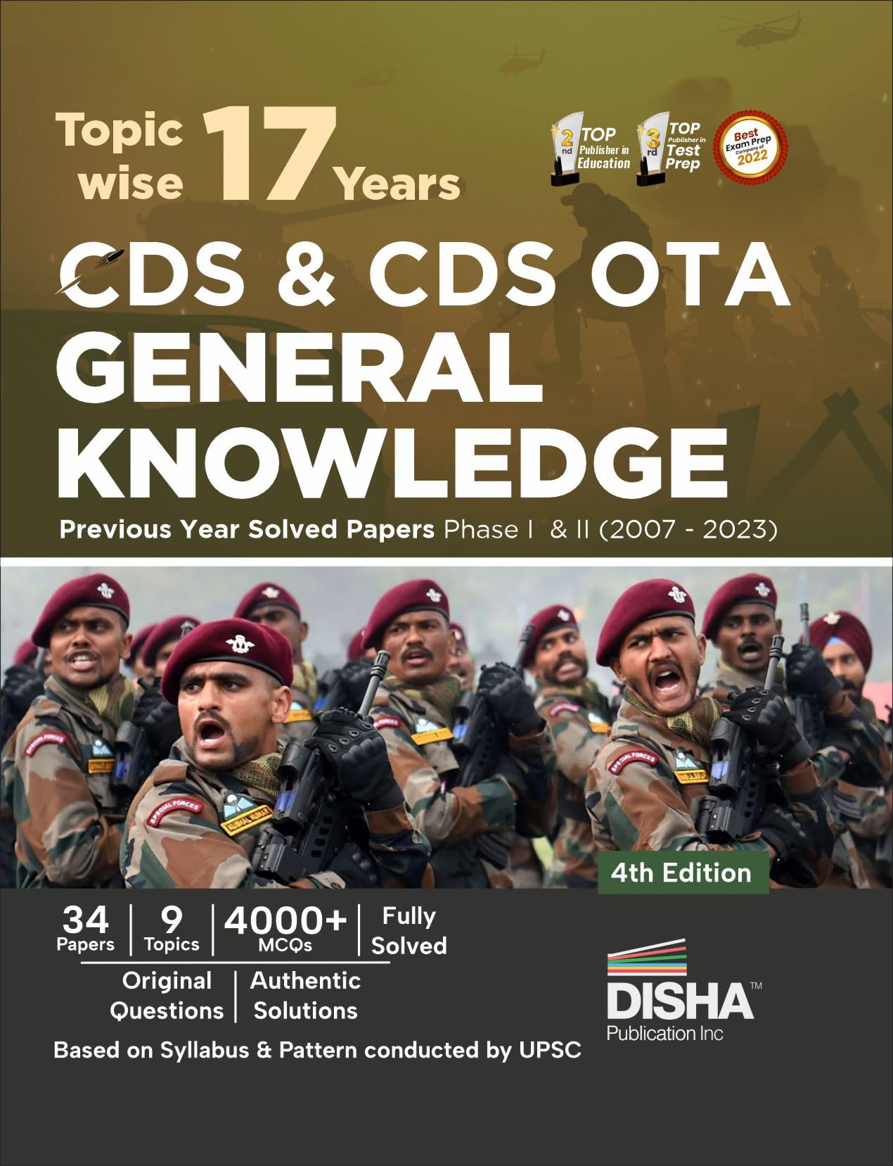 TopicWise 17 Years Cds & Cds Ota General Knowledge Previous Year Solved Papers Phase I & Ii (2007  2023) 4Th Edition | Combine