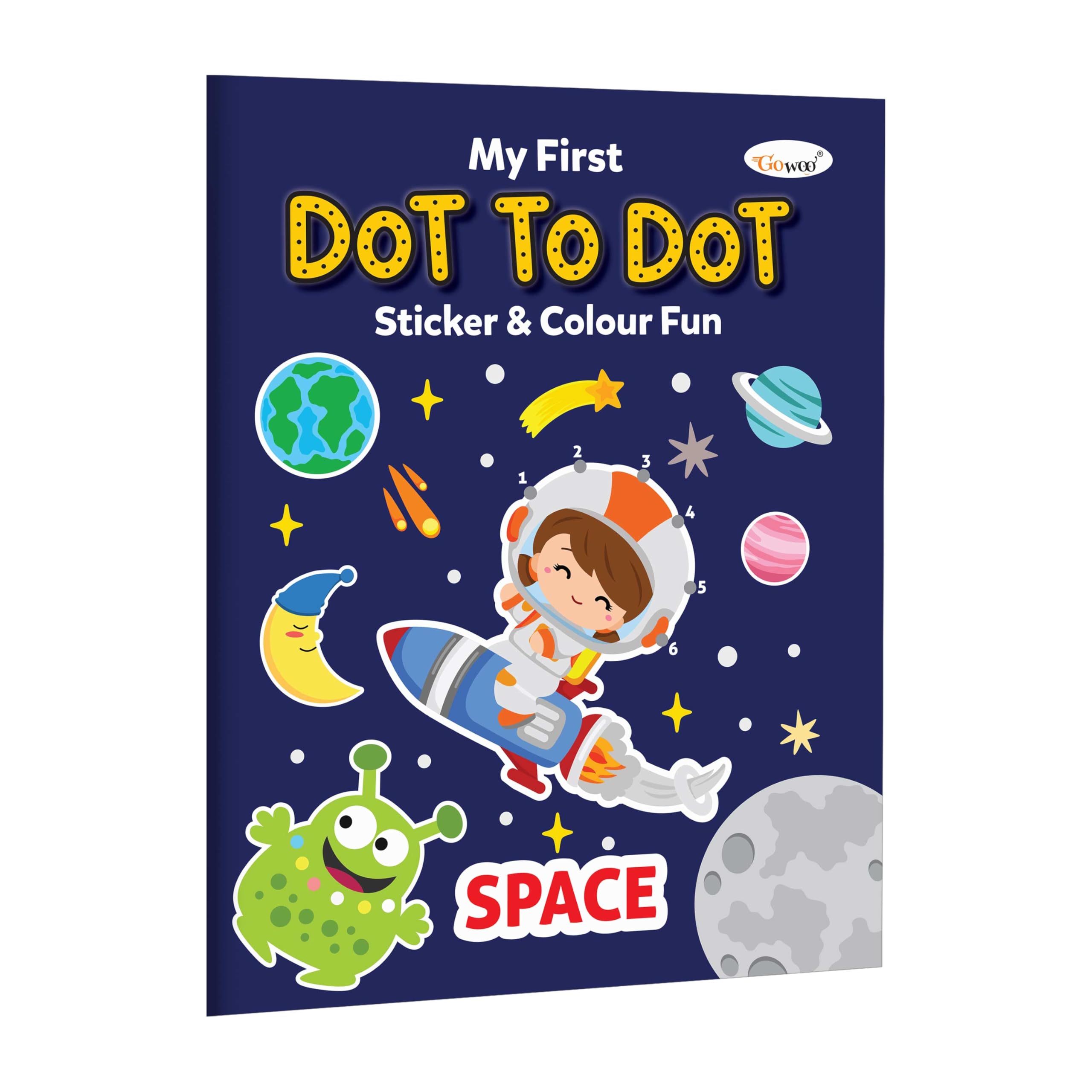 My First Dot to Dot Sticker & Colour Fun  Space : creative planets dot to dot colouring book, interactive space stickers for k