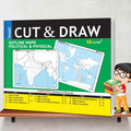 SMALL CUT & DRAW OUTLINE MAPS POLITICAL & PHYSICAL| Promoting Map Analysis Skills.