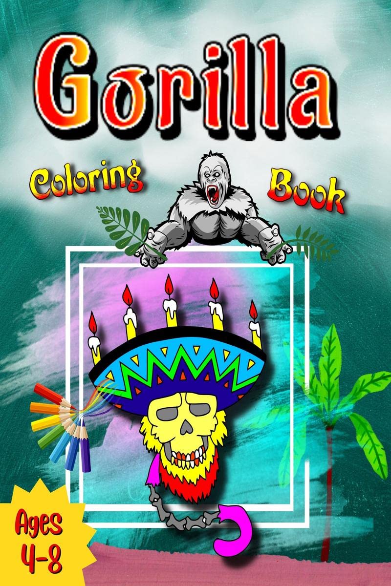 Gorilla Coloring Book : Great Gift for Boys & Girls, Ages 48