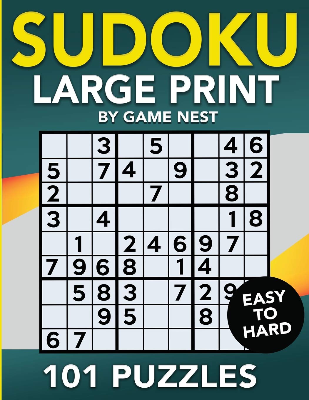 Sudoku Large Print 101 Puzzles Easy to Hard: One Puzzle Per Page  Easy, Medium, and Hard Large Print Puzzle Book For Adults (Pu