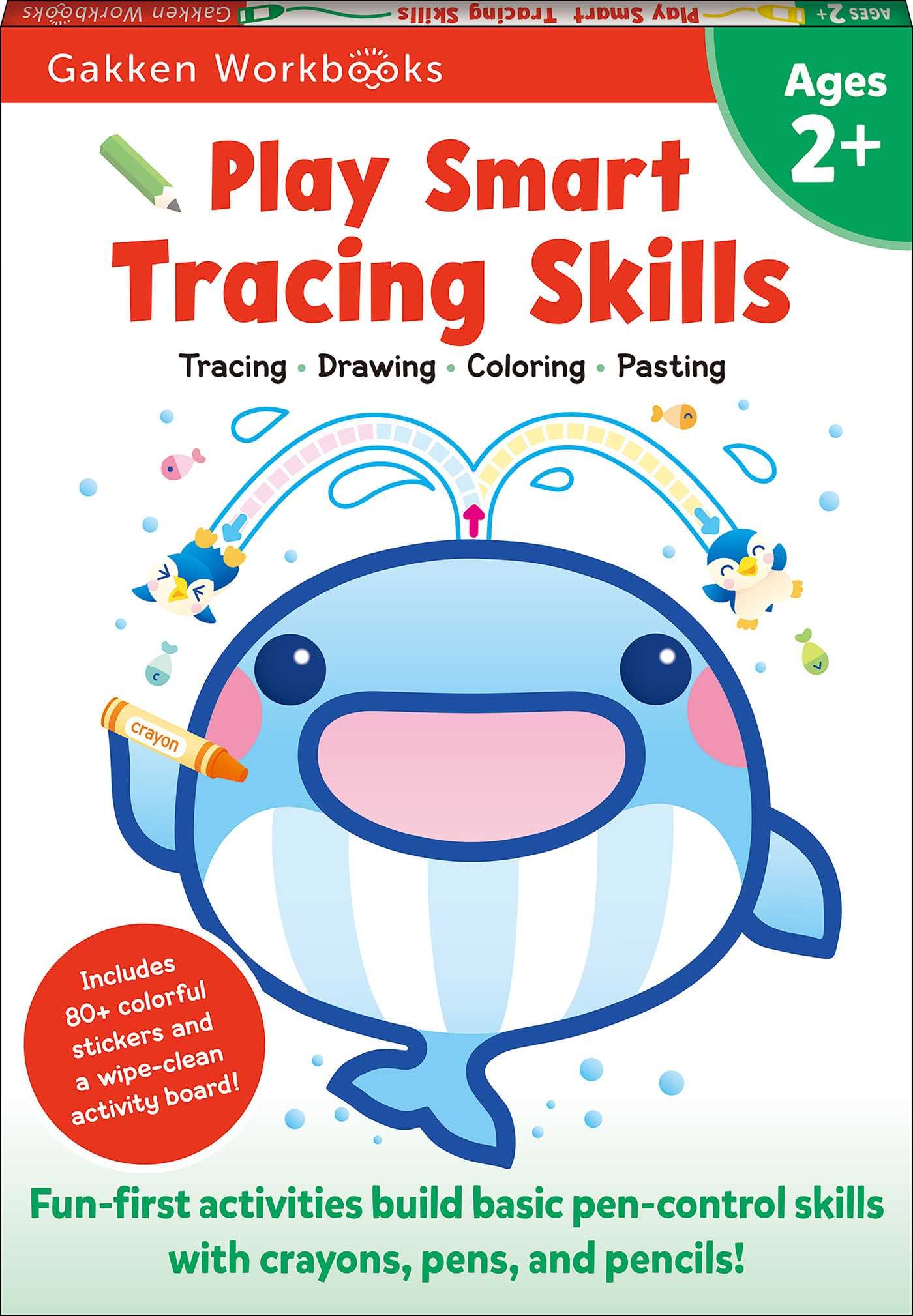 Play Smart Tracing Skills Age 2+: Preschool Activity Workbook with Stickers for Toddlers Ages 2, 3, 4: Learn Basic Pencontrol S