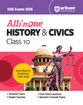 Arihant All in one History & Civics Class 10 for ICSE Exams 2026 | With Boards Questions Upto 2025, Simplified Theory, Exam Pa