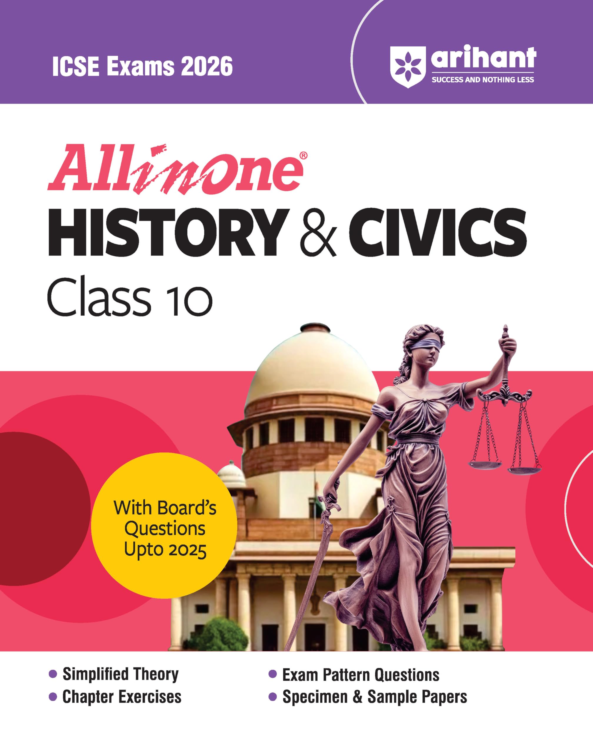 Arihant All in one History & Civics Class 10 for ICSE Exams 2026 | With Boards Questions Upto 2025, Simplified Theory, Exam Pa