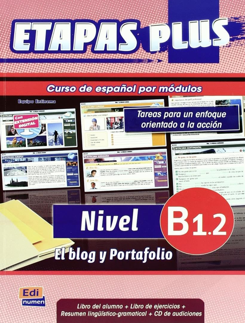Etapas Plus B1.2: Student Book + Exercises + Cd: Curso De Espaol Por Mdulos