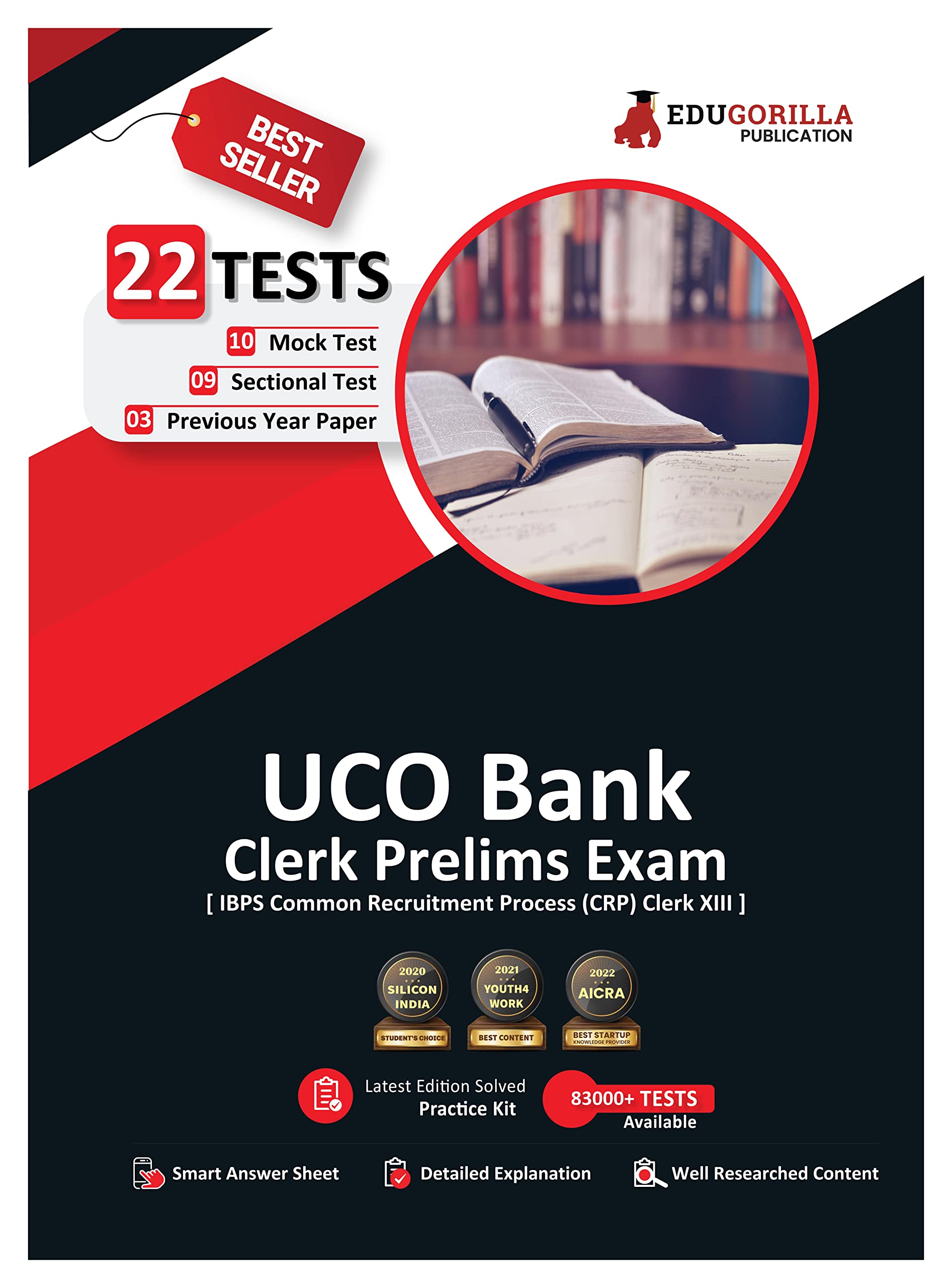 UCO Bank Clerk Prelims (IBPS Clerk CRP XIII) Book 2024 (English Edition)  10 Full Length Mock Tests, 9 Sectional Tests and 3 Pr