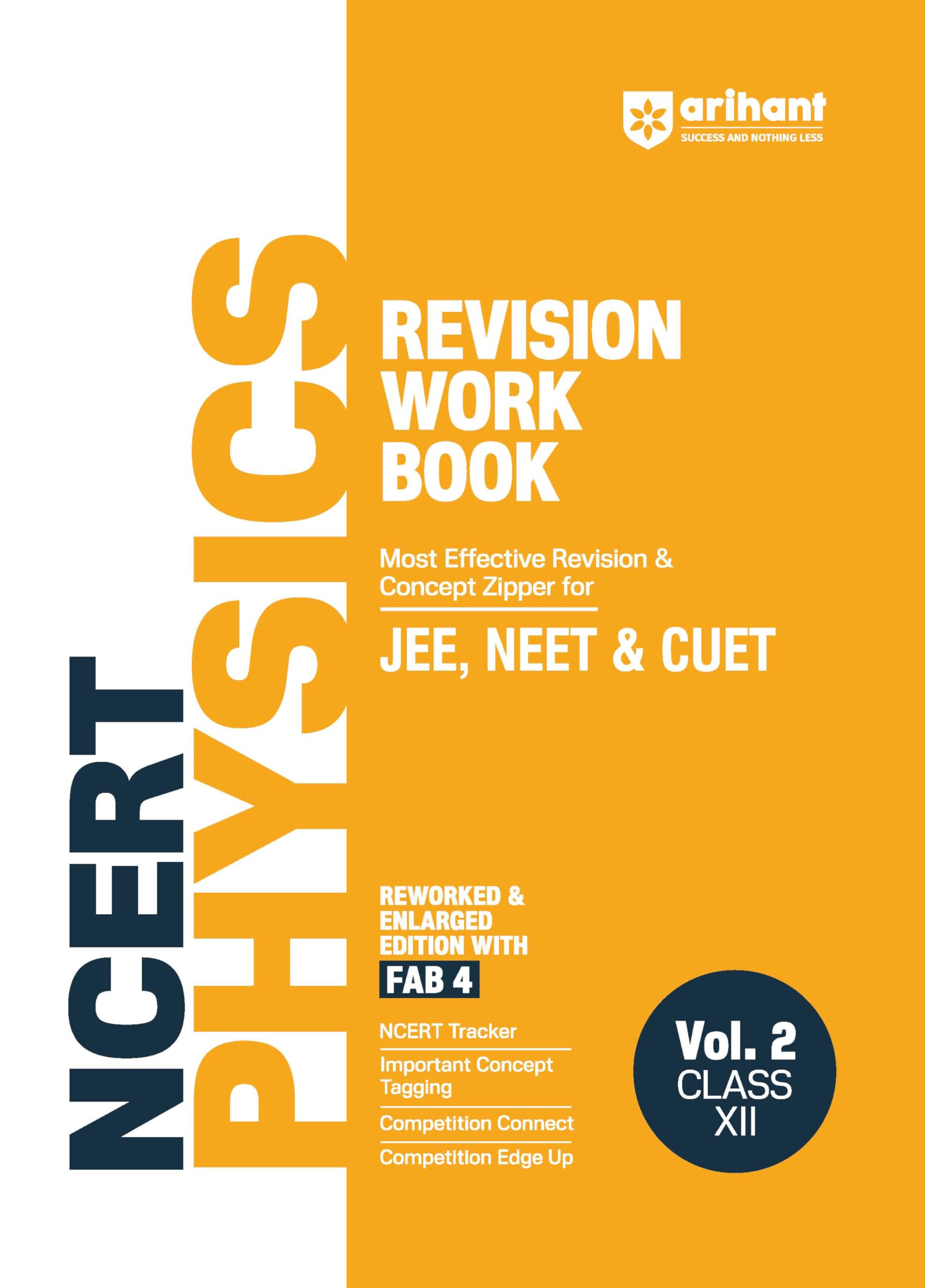 NCERT PHYSICS REVISION WORK BOOK JEE , NEET & CUET Vol2 Class XII