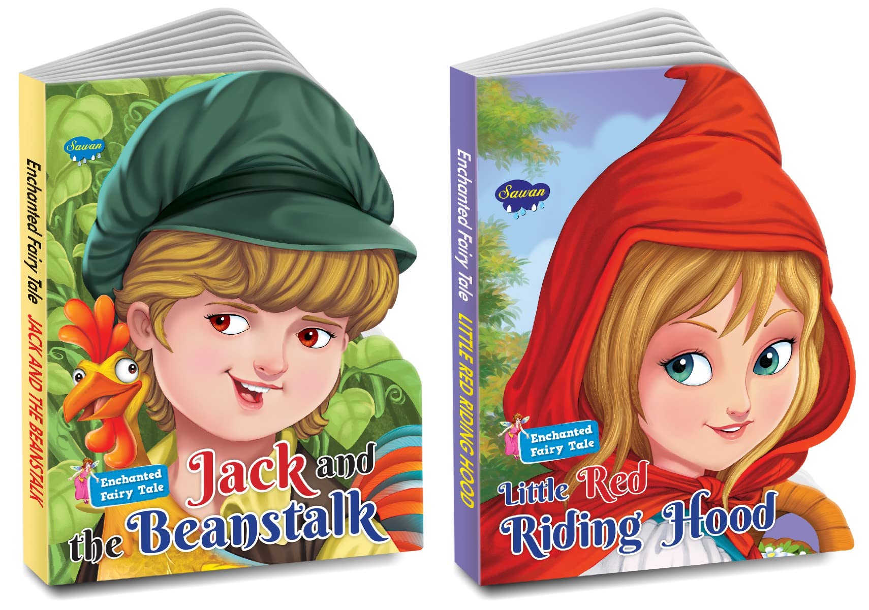 Sawan Enchanted Fairy Tale Story Books | Pack Of 2 Books | Cut Out Die Cut Shape Books (V2)