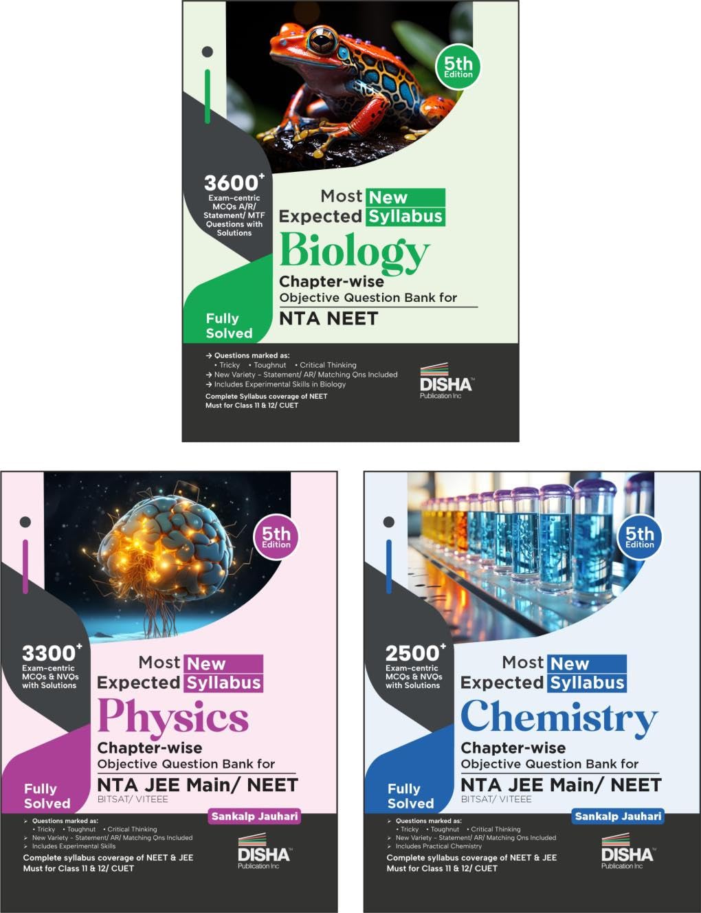 Disha Most Expected New Syllabus Physics, Chemistry & Biology ChapterWise Objective Question Bank For Nta Neet 5Th Edition | Mc