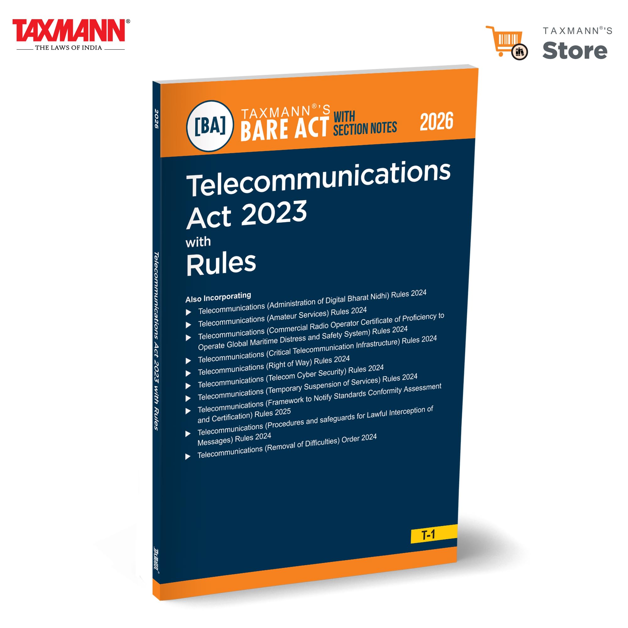 Taxmanns Telecommunications Act 2023 with Rules [Bare Act with Section Notes]  Statutory Reference Presenting Indias Modern