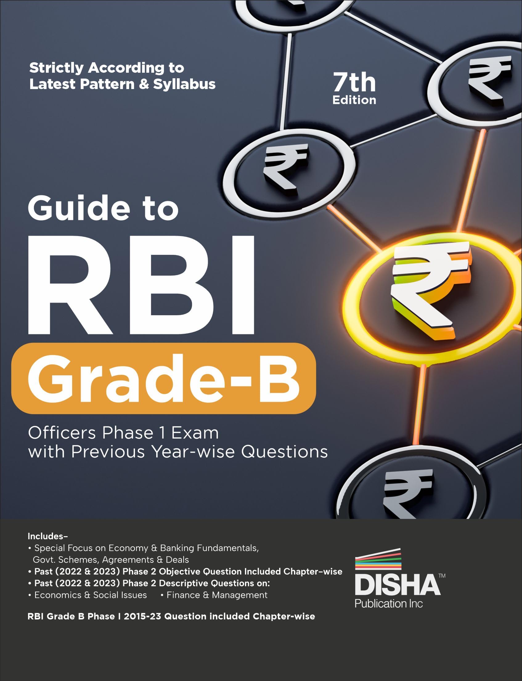 Guide To Rbi Grade B Officers Phase I Exam With Previous Year Questions  7Th Edition | 2022 & 2023 Phase Ii Past Description Qu