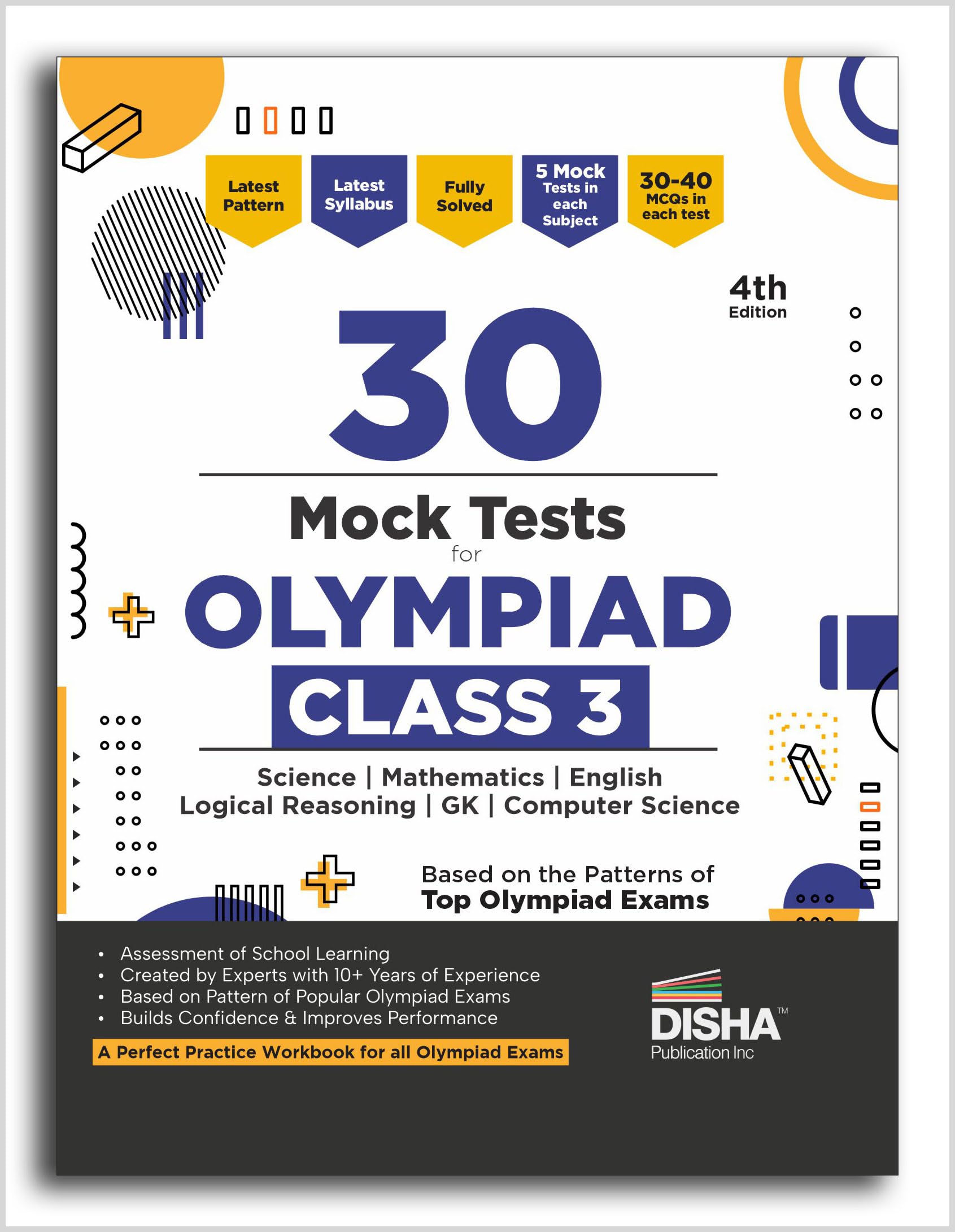 Disha 30 Mock Test Series For Olympiads Class 3 Science, Mathematics, English, Logical Reasoning, Social Studies/ Gk & Computer 