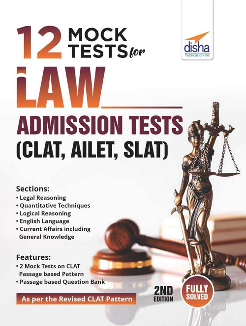 12 Mock Tests For Law Admission Tests  Clat, Ailet, Slat