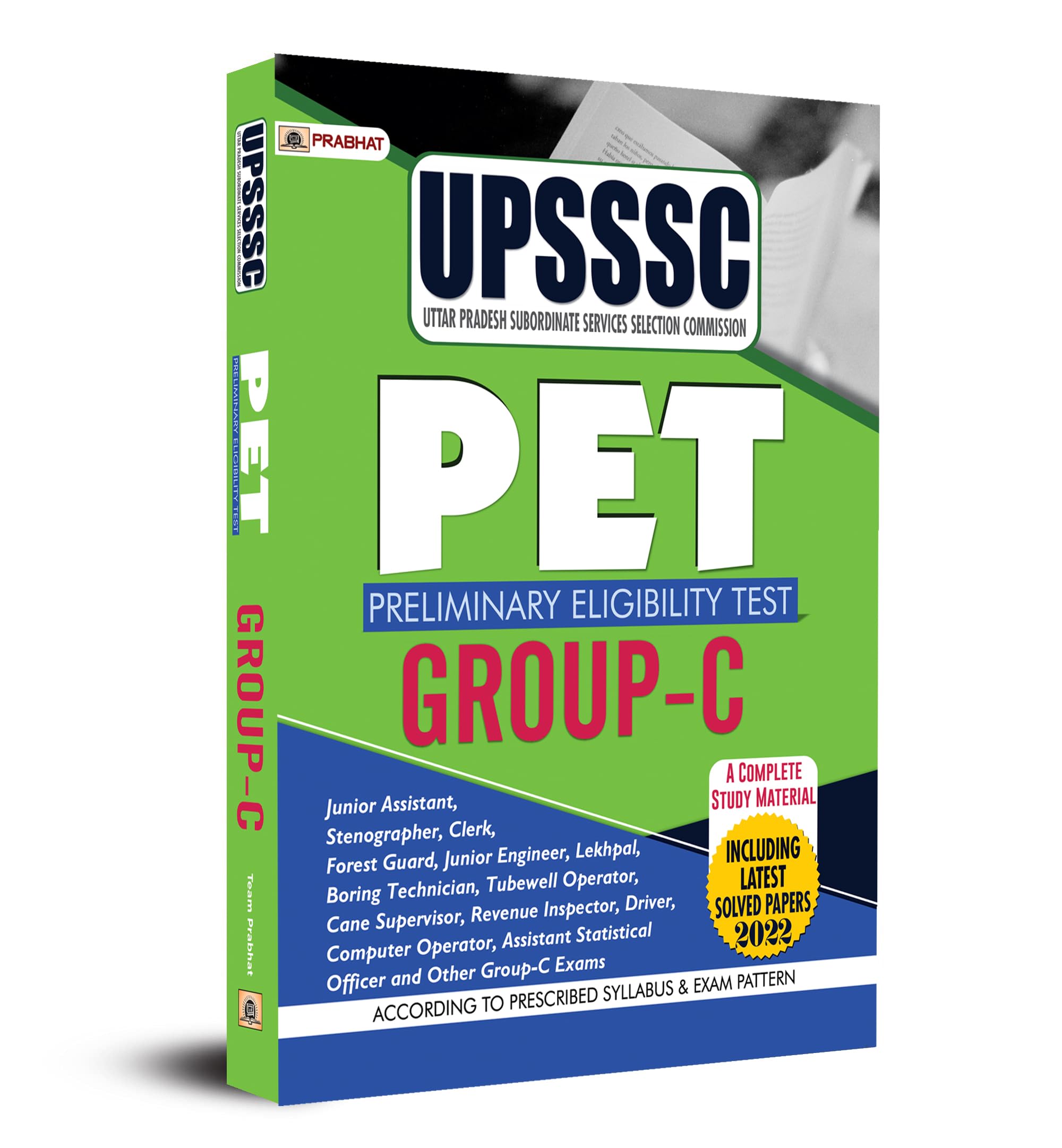 UPSSSC Uttar Pradesh Subordinate Services Selection Commission PET (Preliminary Eligibility Test) GroupC (Include Latest Solved