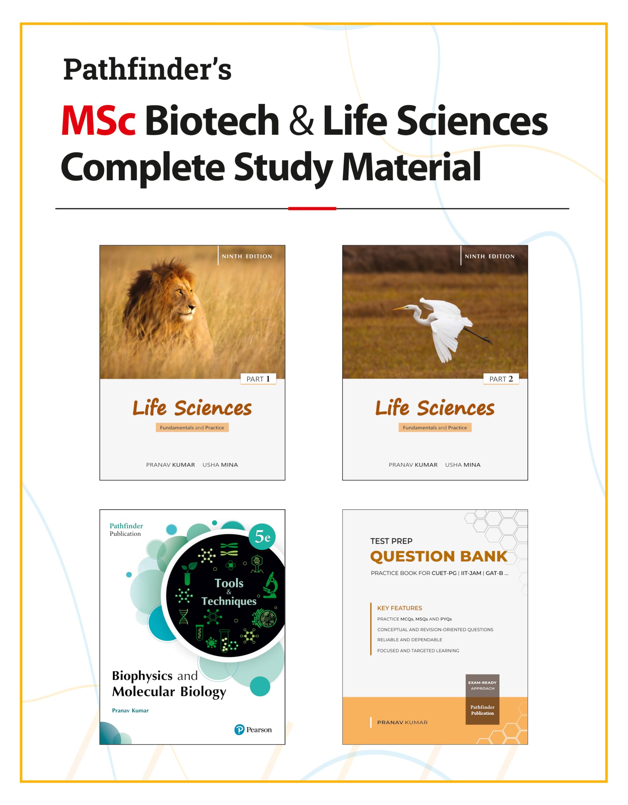 Pathfinder Academy M.Sc Biotechnology & Life Sciences Entrance Exam Combo Set
