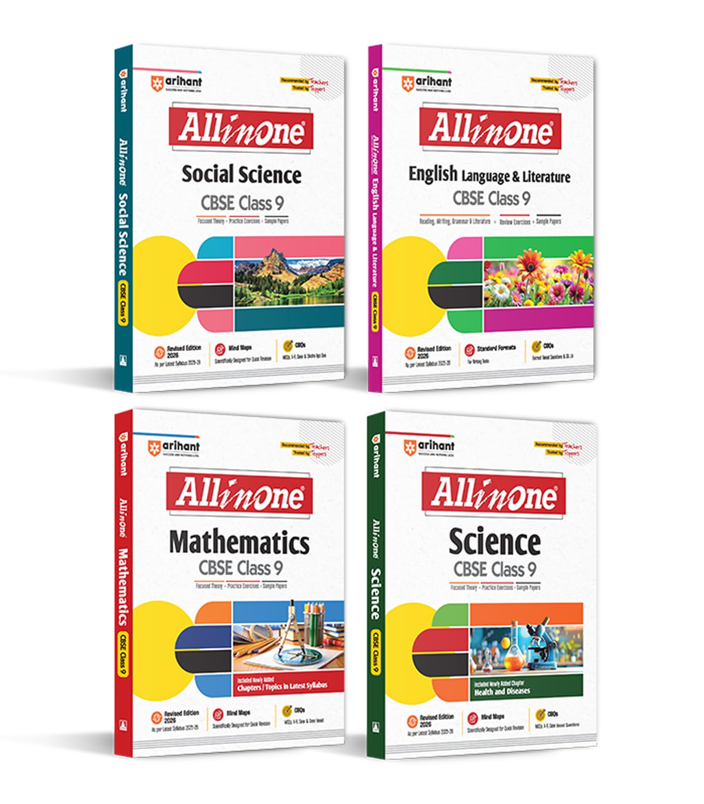 All In One Science, Social Science, Mathematics, English Language & Literature , Class 9th Based On Latest NCERT For CBSE Exams 