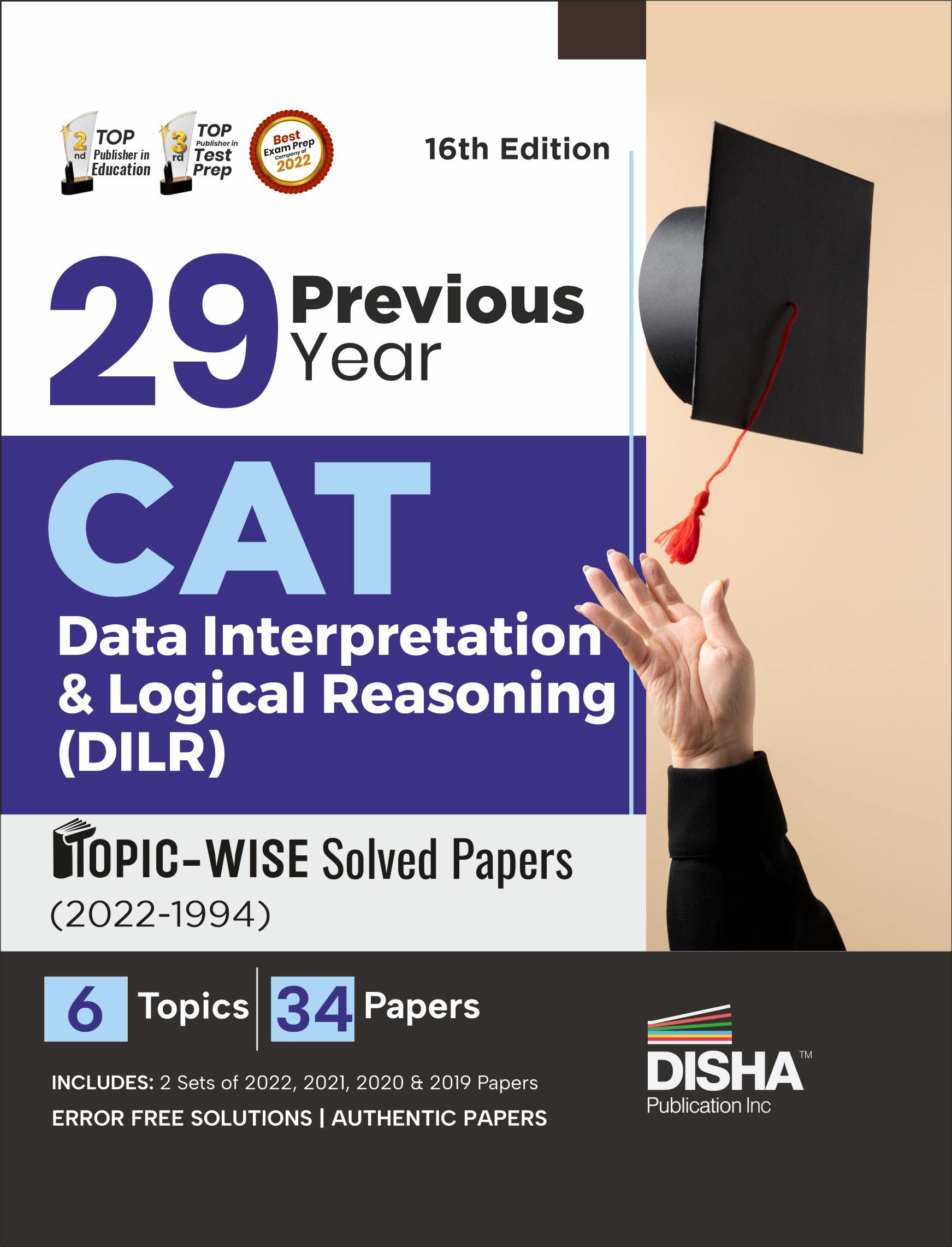 29 Previous Year Cat Data Interpretation & Logical Reasoning (Dilr) TopicWise Solved Papers (2022  1994) 16Th Edition | Previo