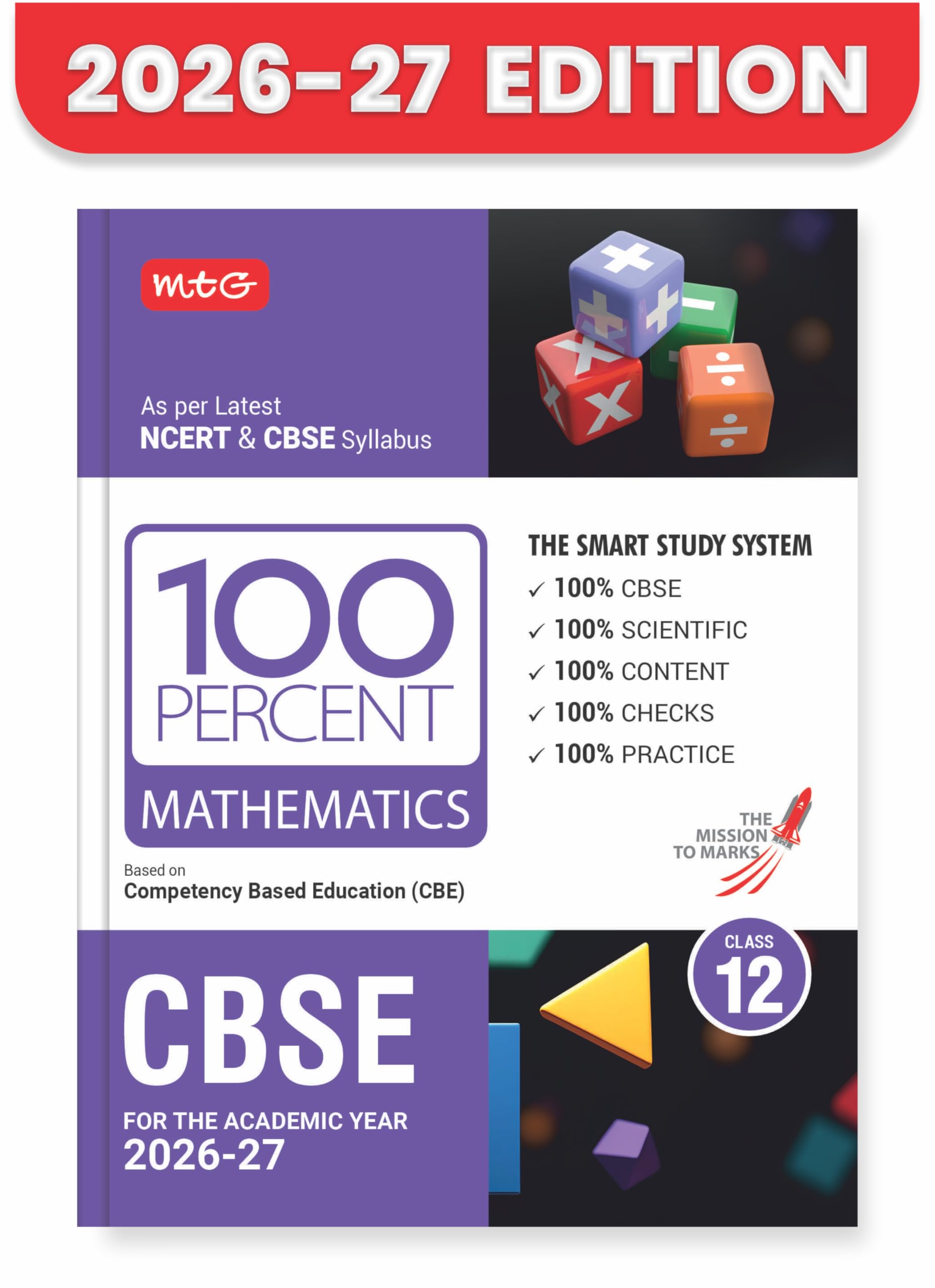MTG 100 Percent NCERT & CBSE Mathematics Class 12 For 202627 Exam | As Per Revised NCERT Textbooks Syllabus | Theory, Concept M