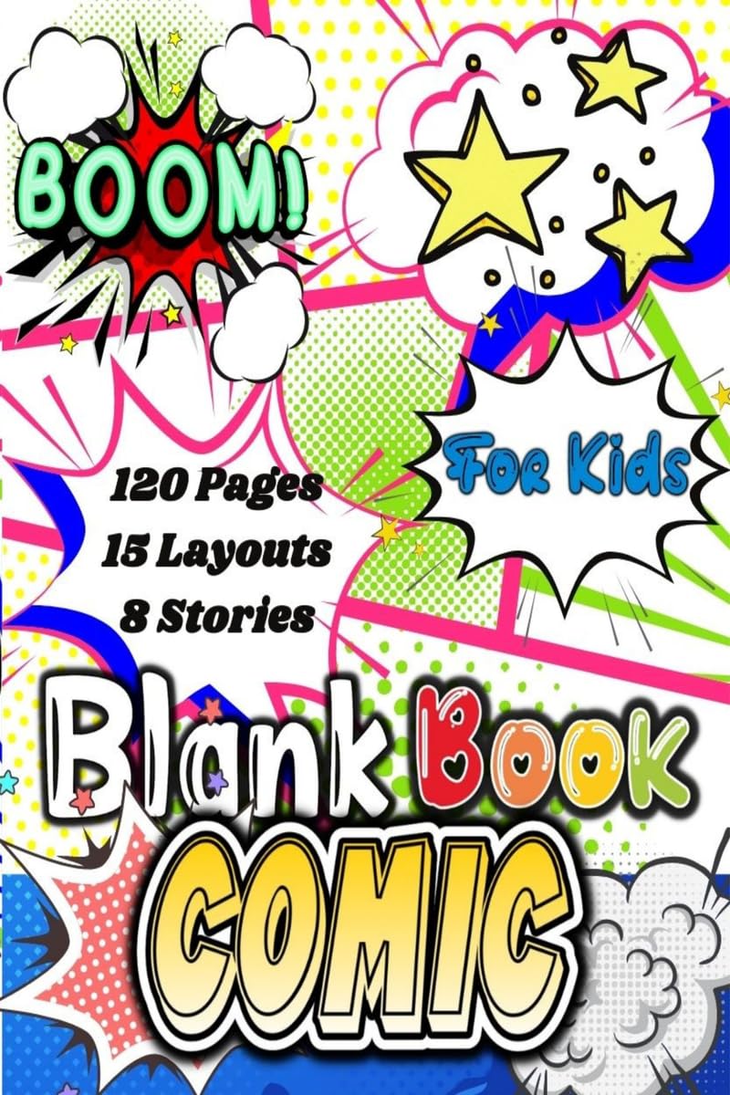 Blank Comic Book. : Create the Best stories and Draw your own Comics. Comic Book Journal Notebook with 120 diffrent panels and 1