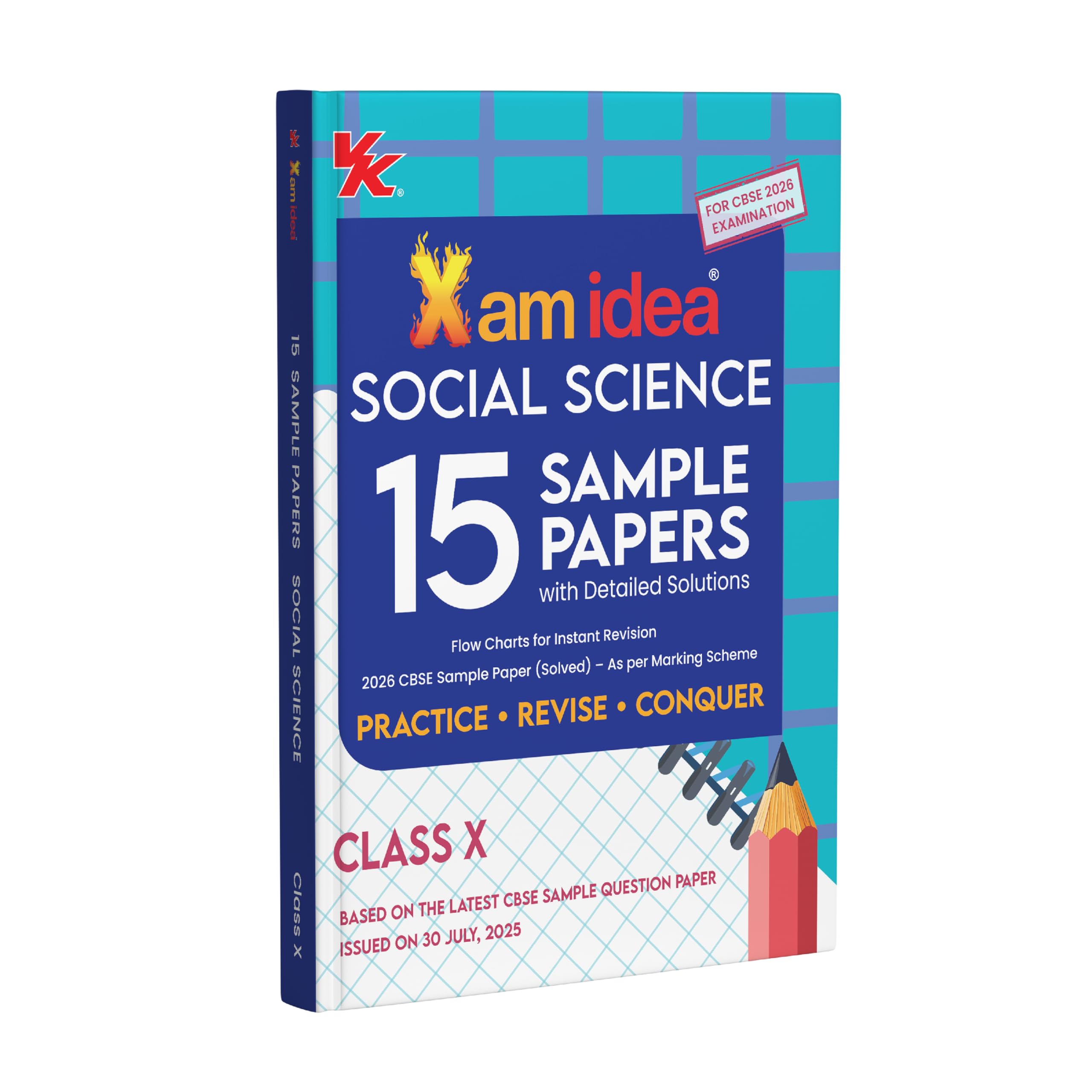 Xam idea CBSE 15 Sample Question Papers Class 10 Social Science for 2026 Board Exams (As per the latest CBSE SQP dated 30th July
