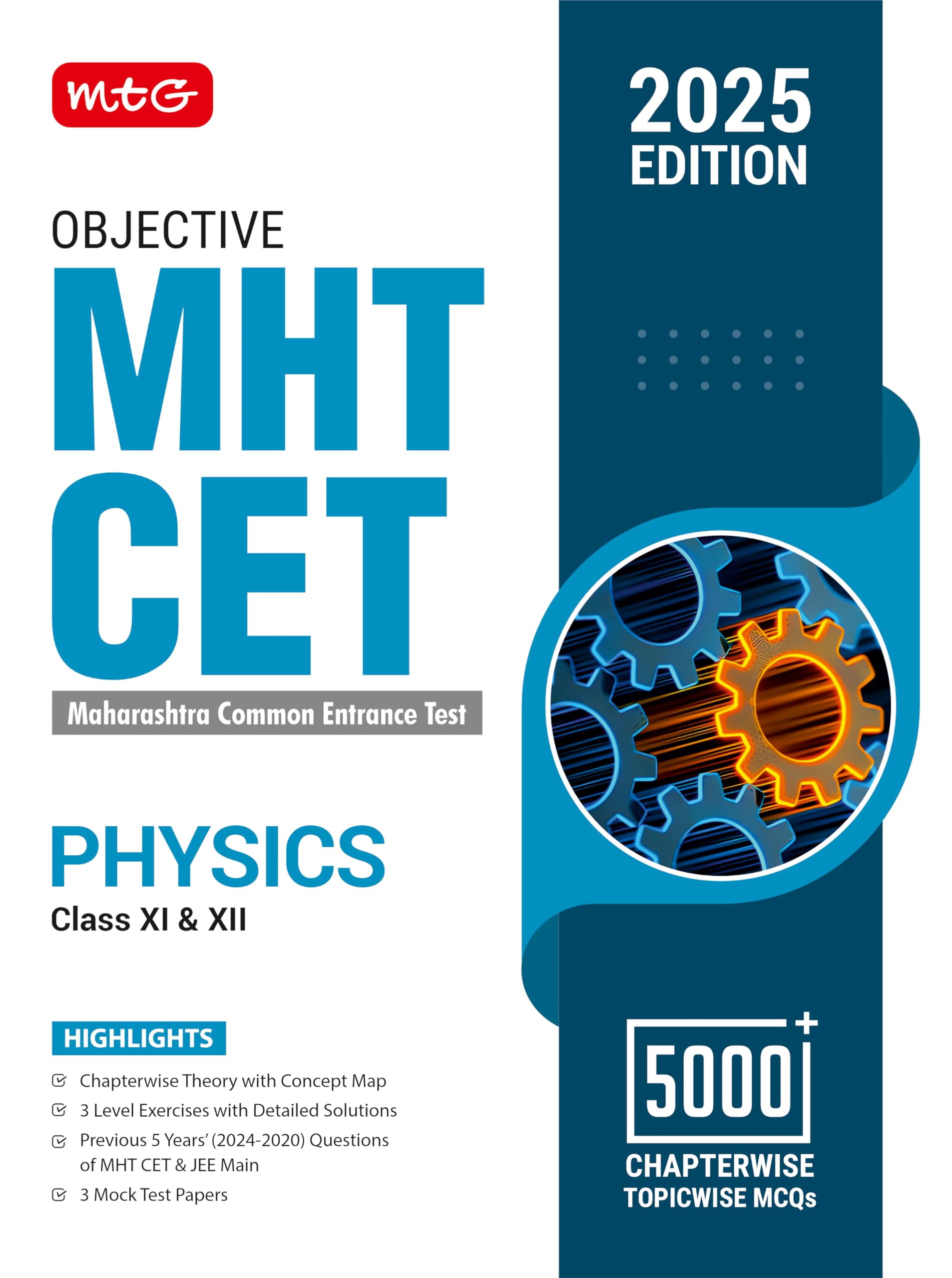 MTG Objective MHT CET Physics Book for Engineering & Pharmacy Entrance Exam 2025 | Previous 5 Years Chapterwise Topicwise Questi