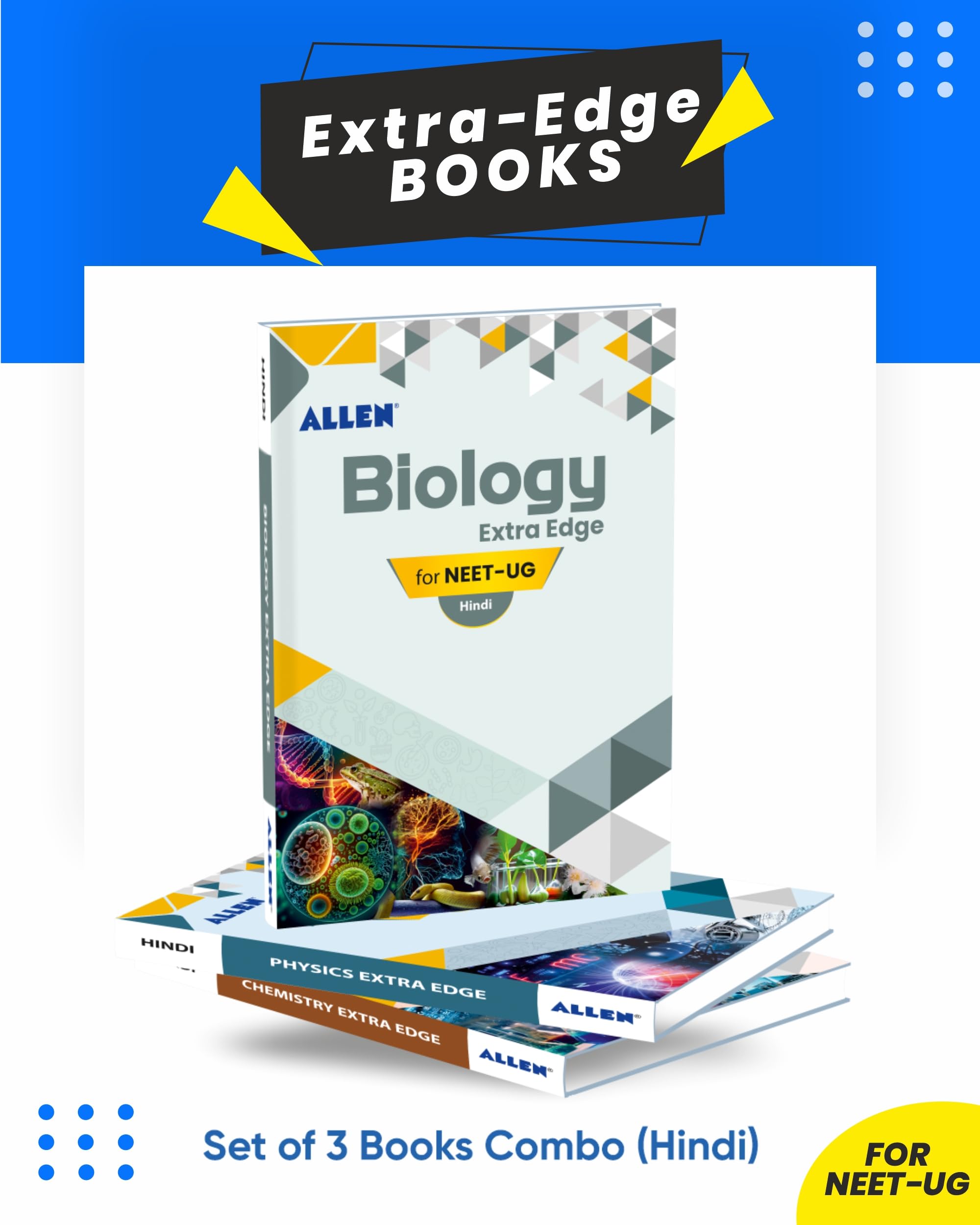 Allen Physics, Chemistry, Biology Extra Edge Book For NeetUg In Hindi (Set Of 3 Books Combo)