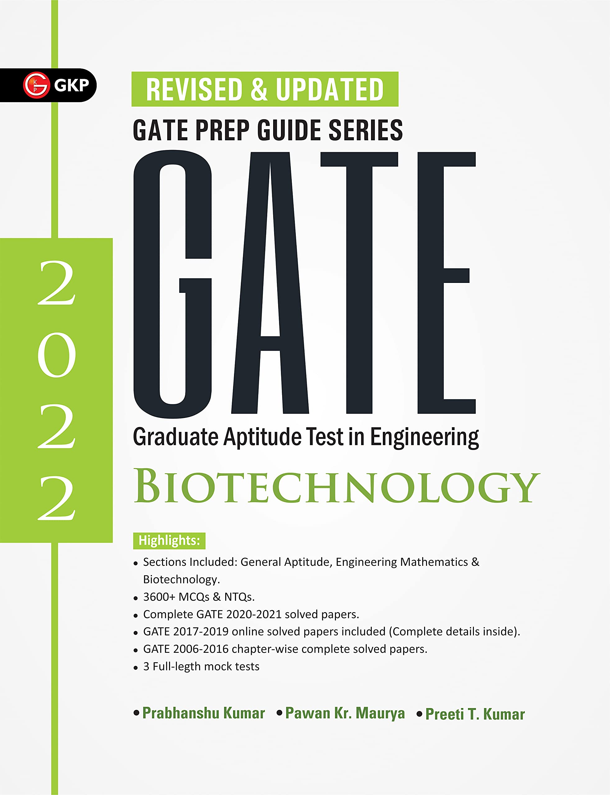 GATE 2022 : Biotechnology  Guide by GKP