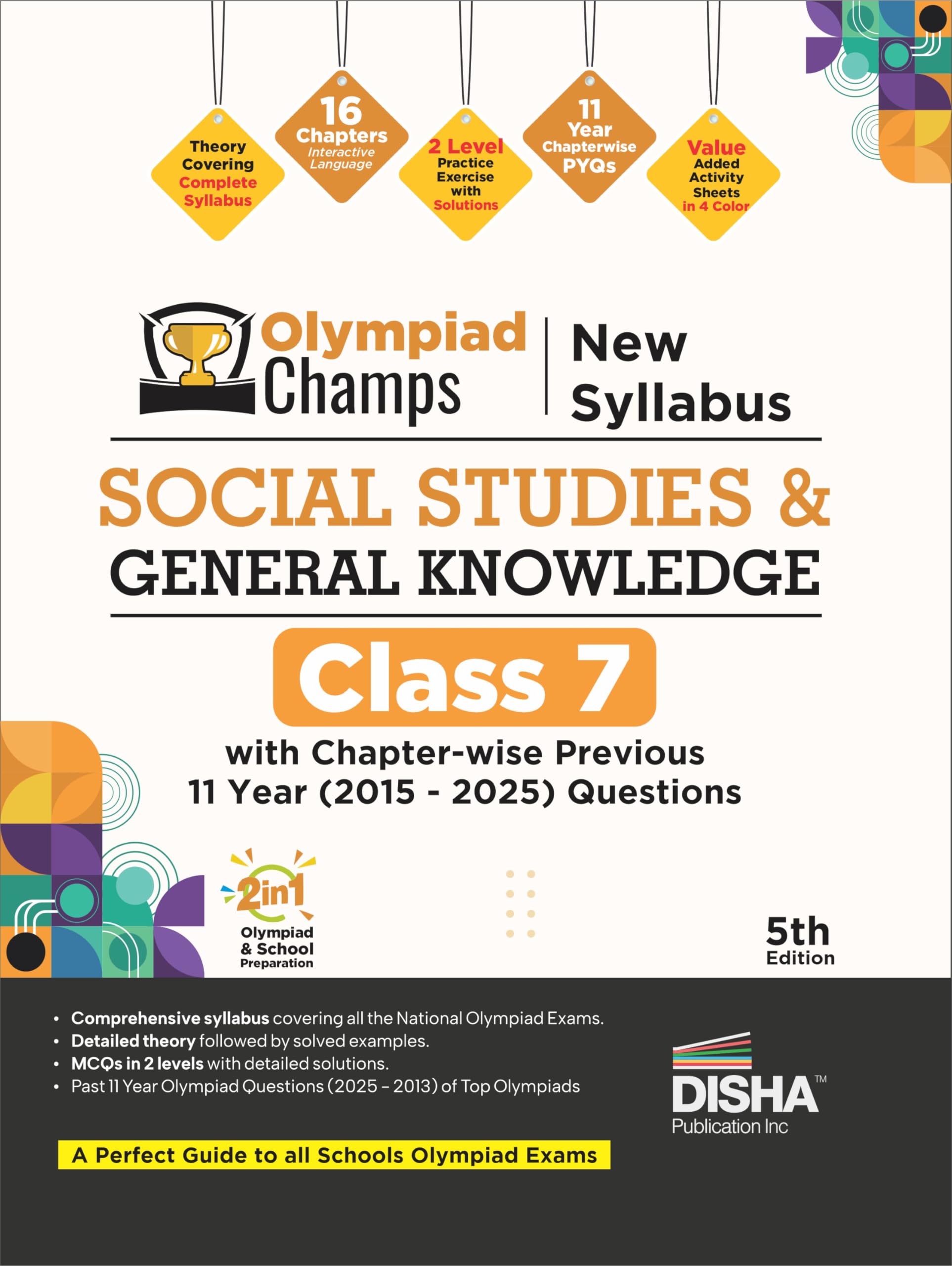 Disha Olympiad Champs New Syllabus Social Studies & General Knowledge Class 7 with Chapterwise Previous 11 Year (2015  2025) Q