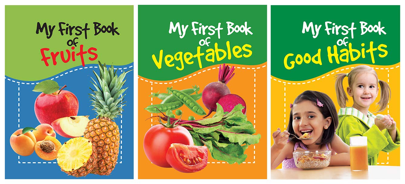 My First Board Book for Kids: Fruits, Vegetables and Good Habits for Children | Early Learning | Hygiene | Toddlers | Fun and Pi