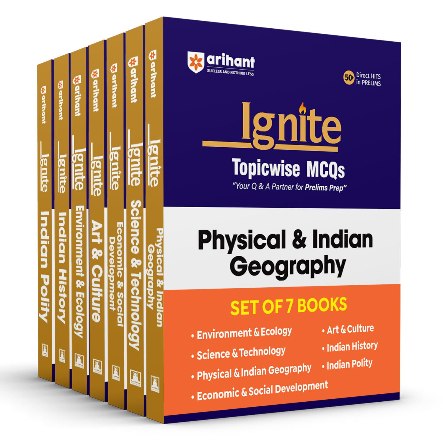 Arihant Ignite Topicwise MCQs Combo (Environment & Ecology, Indian Polity, Science & Technology, Art & Culture, Indian History, 