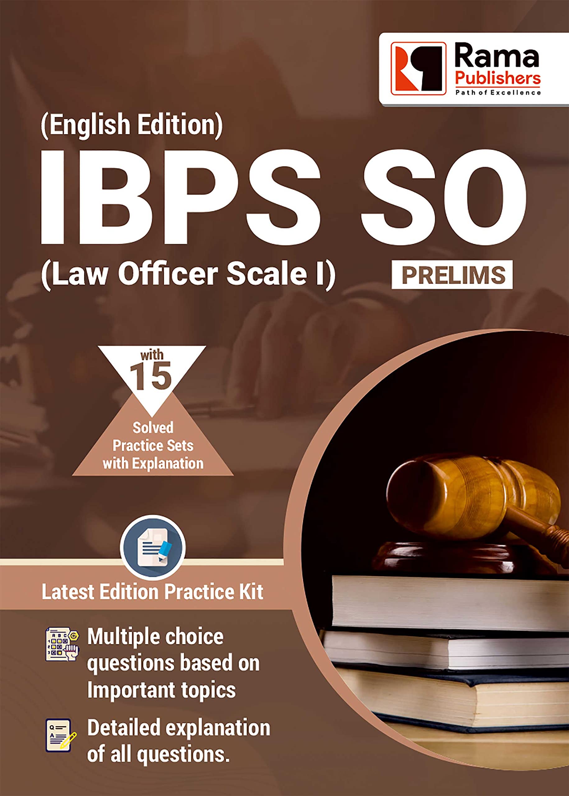 IBPS SO (Law Officer Scale I) Prelims | 15 Practice Sets and Solved Papers Book for 2021 Exam with Latest Pattern and Detailed 